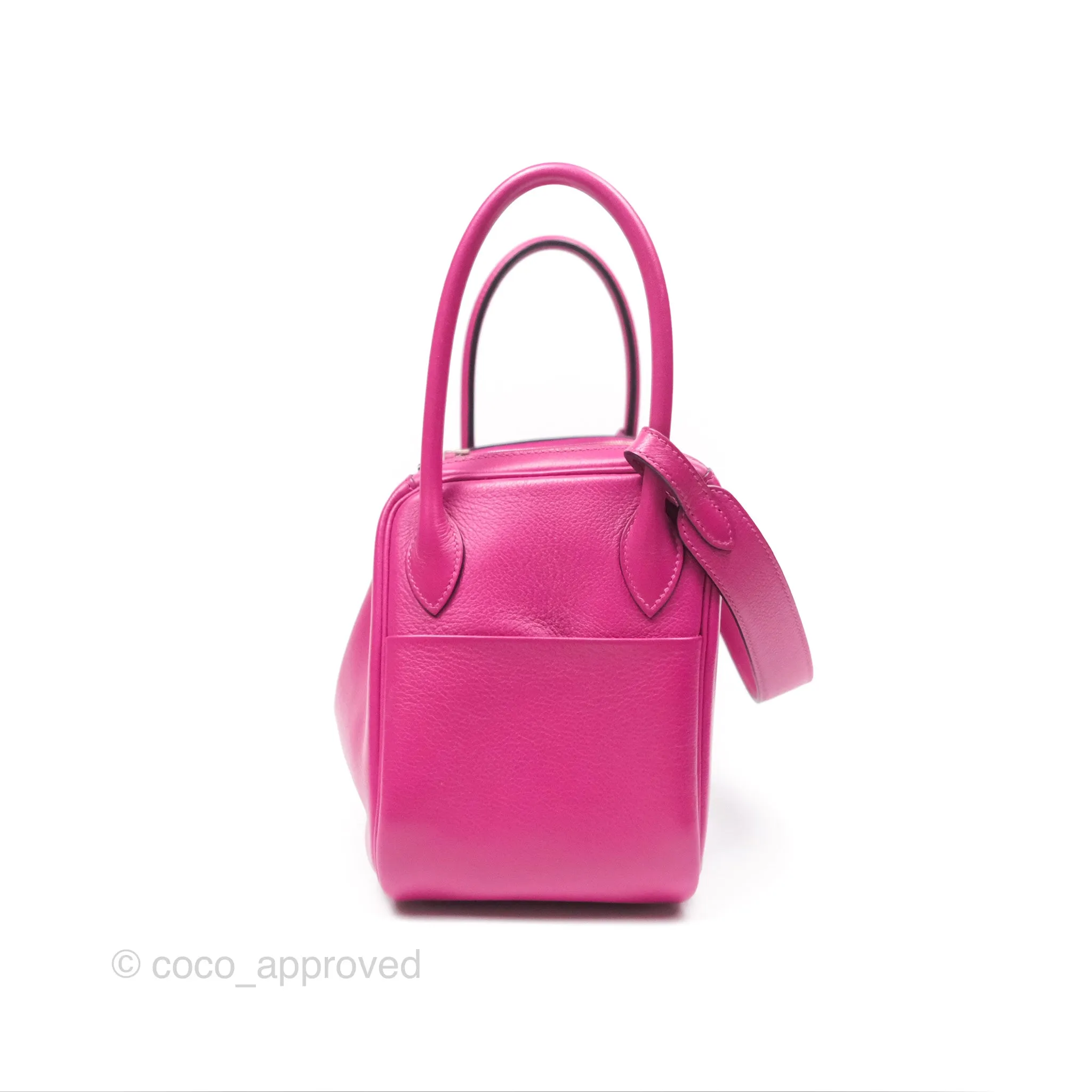 Herms Lindy 26 Rose Pourpre Evercolor Palladium Hardware
