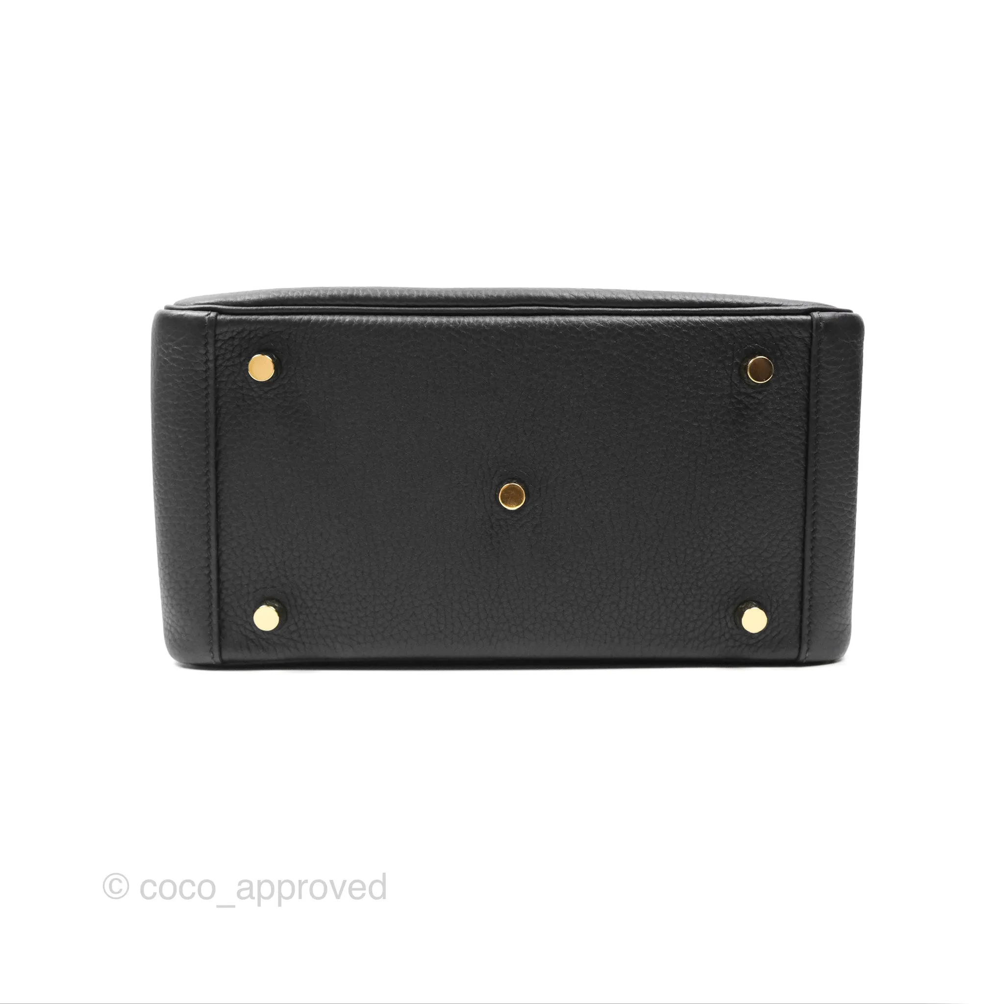 Herms Lindy 26 Touch Black Clemence Croc Handle Gold Hardware