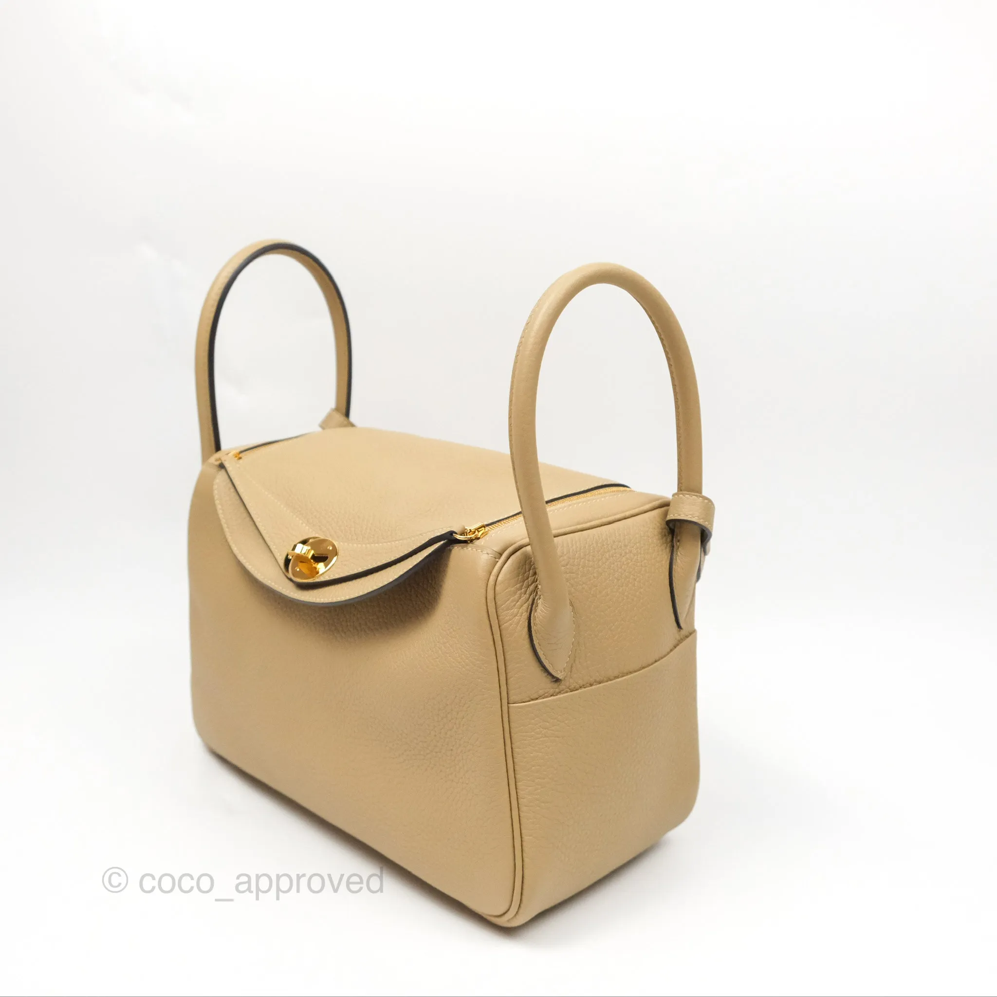 Herms Lindy 26 Trench Clemence Gold Hardware