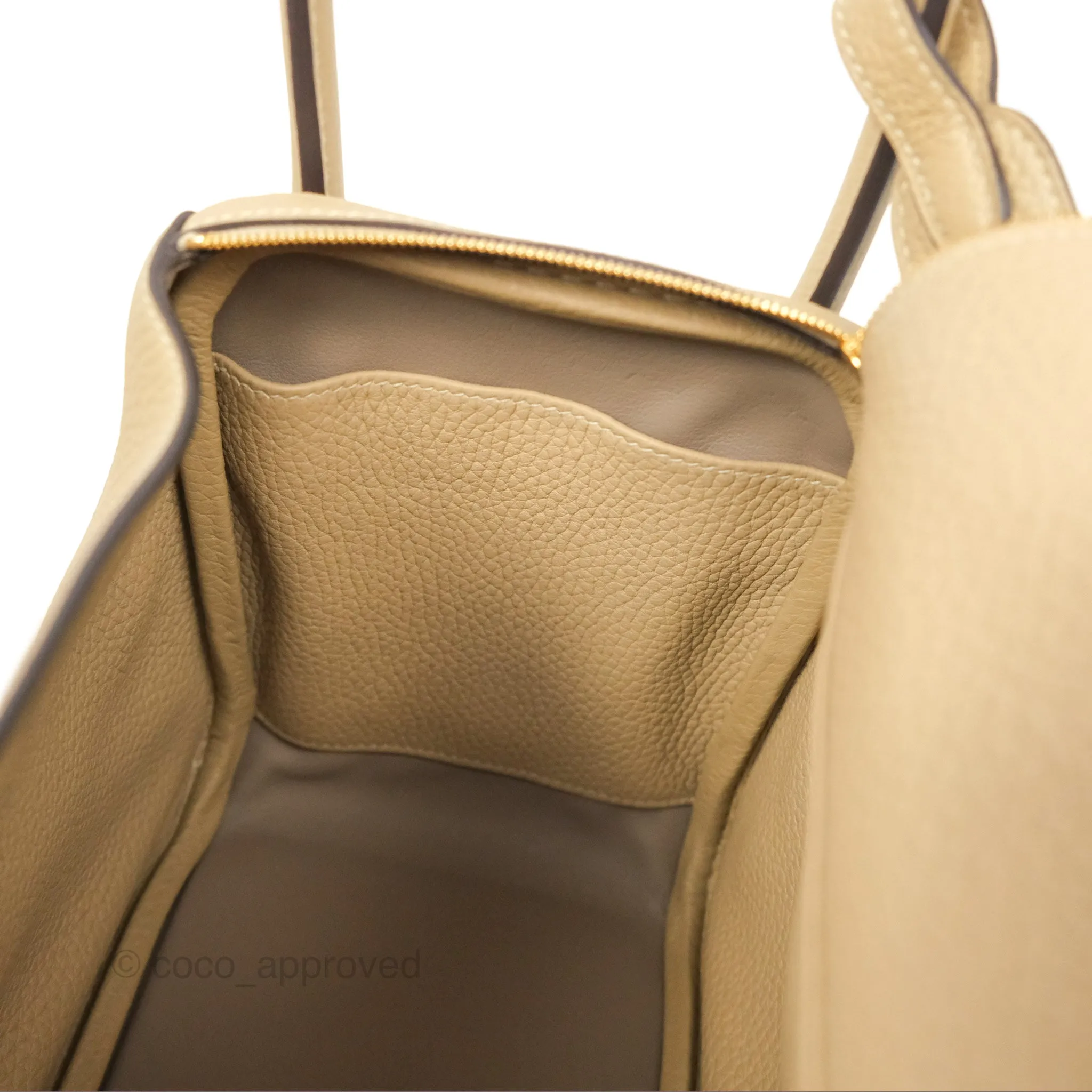 Herms Lindy 26 Trench Clemence Gold Hardware