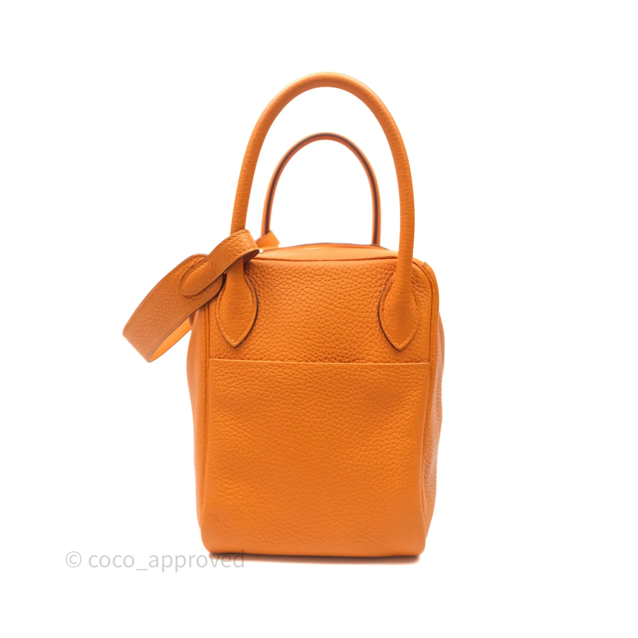 Herms Lindy 30 Abricot I9 Clemence Palladium Hardware