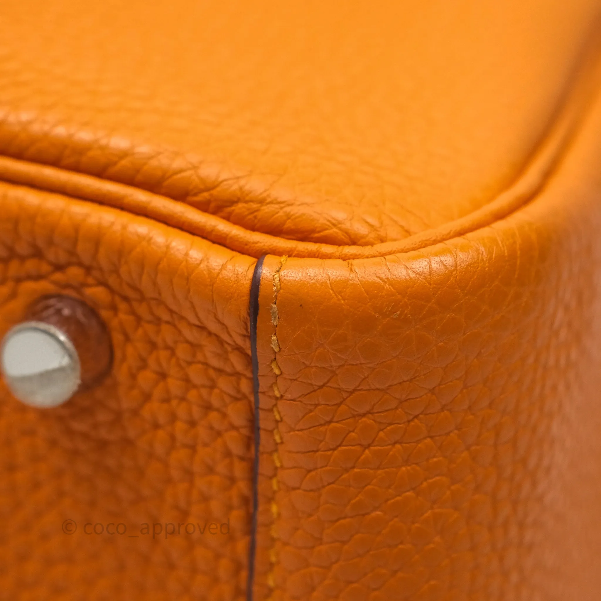 Herms Lindy 30 Abricot I9 Clemence Palladium Hardware