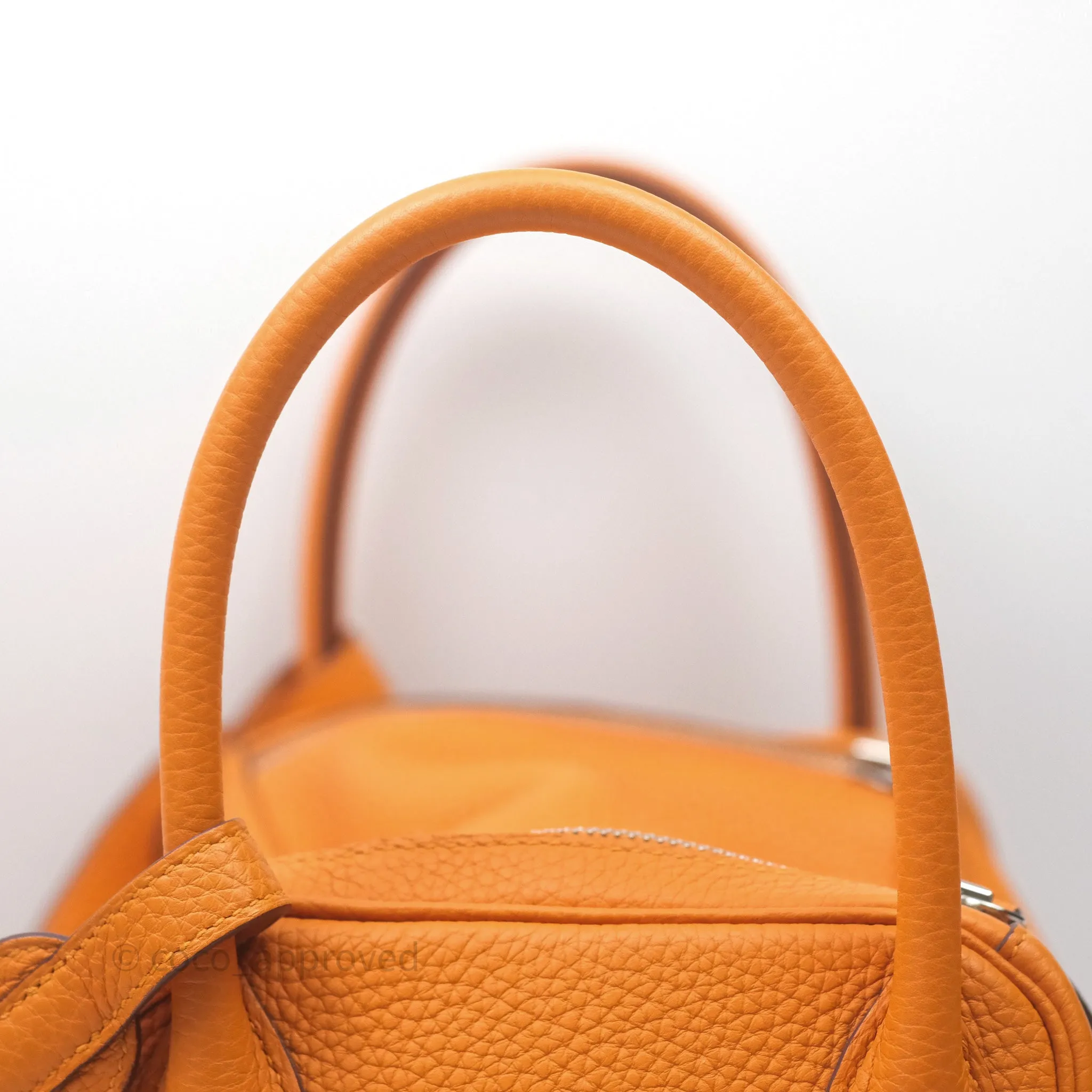 Herms Lindy 30 Abricot I9 Clemence Palladium Hardware