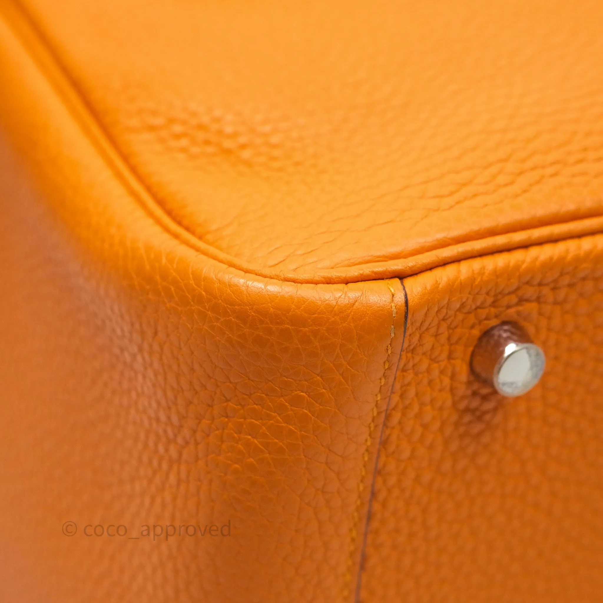 Herms Lindy 30 Abricot I9 Clemence Palladium Hardware