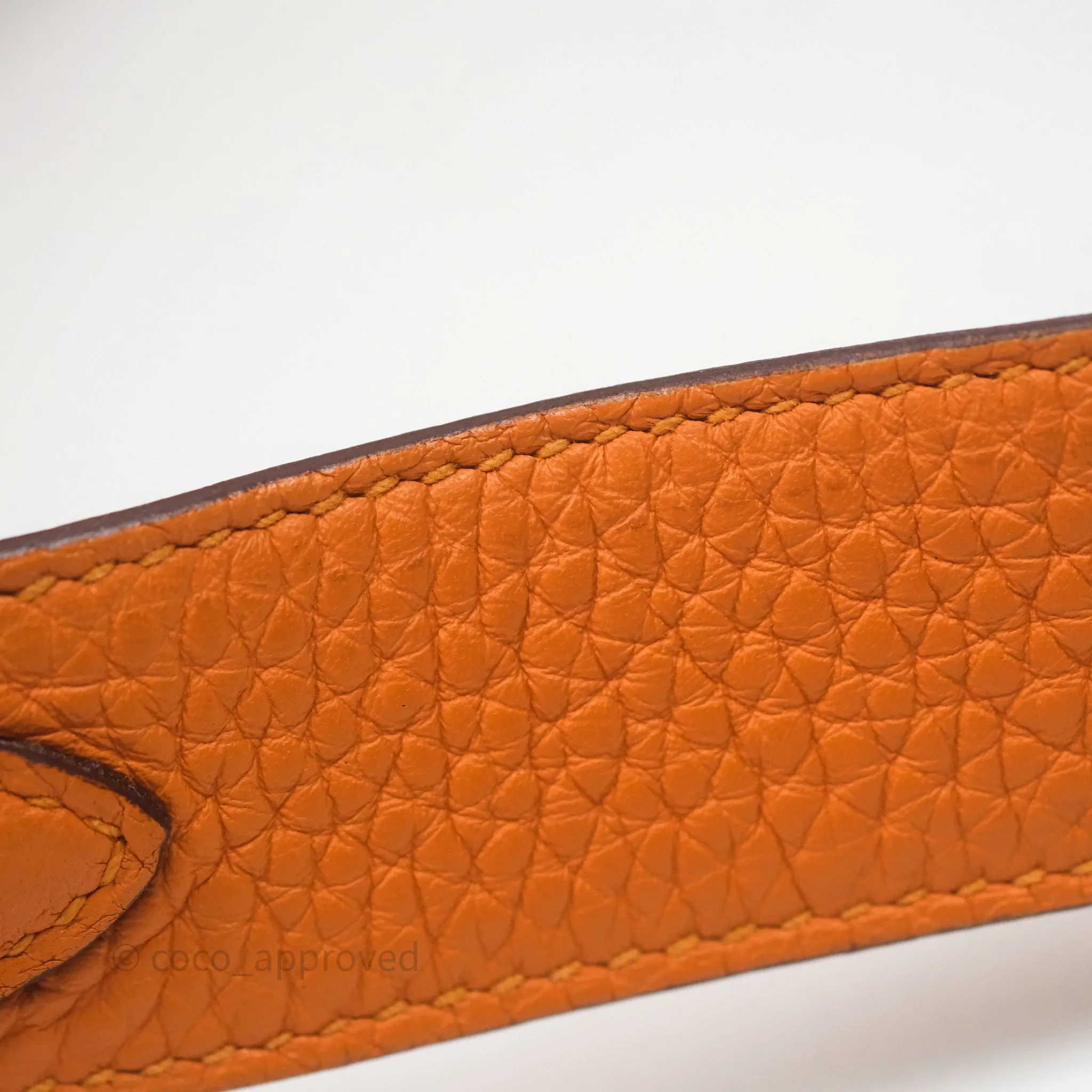Herms Lindy 30 Abricot I9 Clemence Palladium Hardware