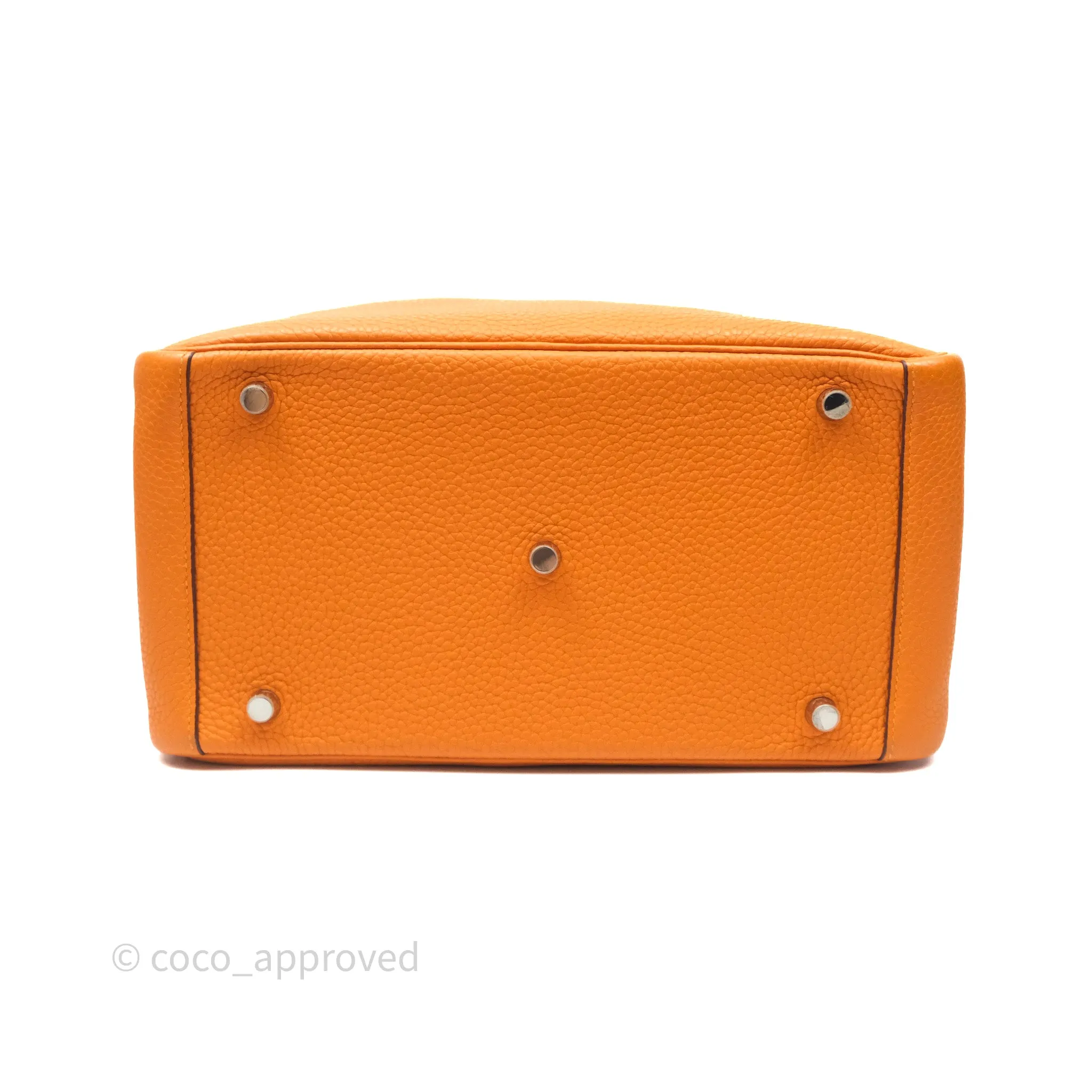 Herms Lindy 30 Abricot I9 Clemence Palladium Hardware