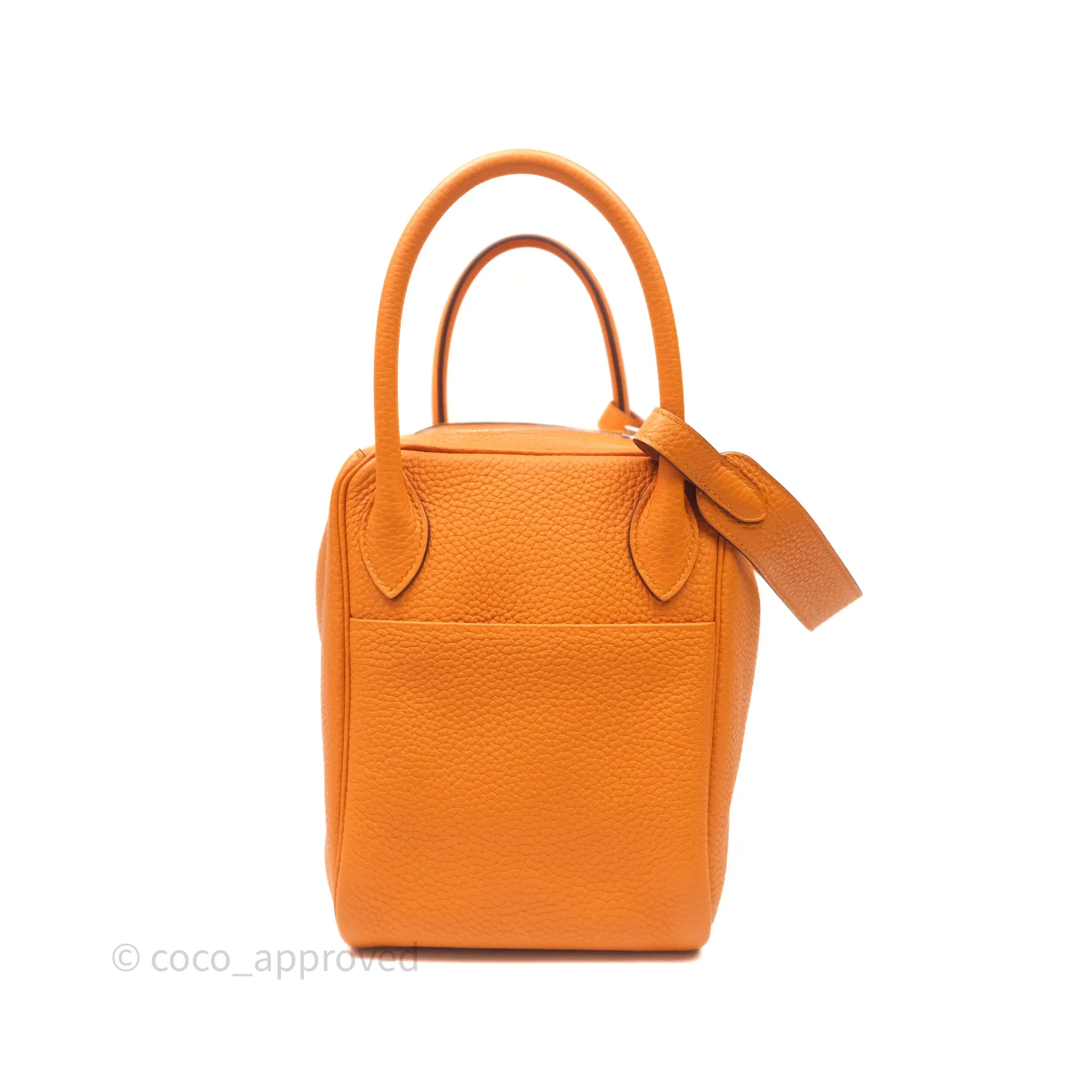Herms Lindy 30 Abricot I9 Clemence Palladium Hardware