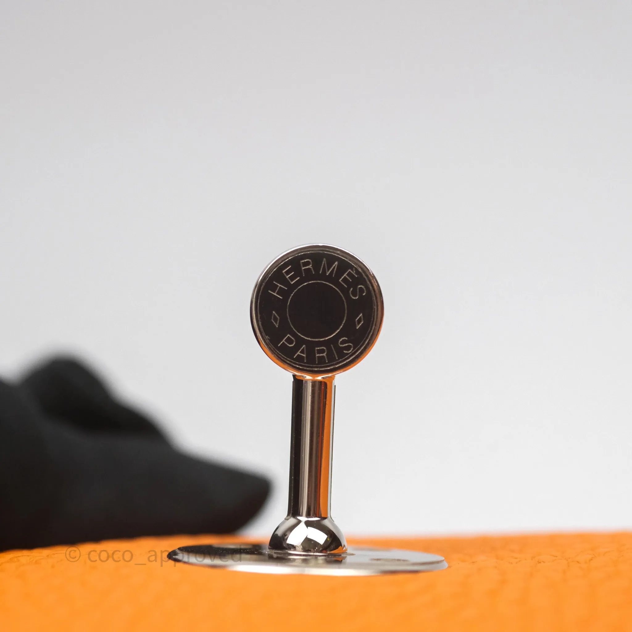 Herms Lindy 30 Abricot I9 Clemence Palladium Hardware