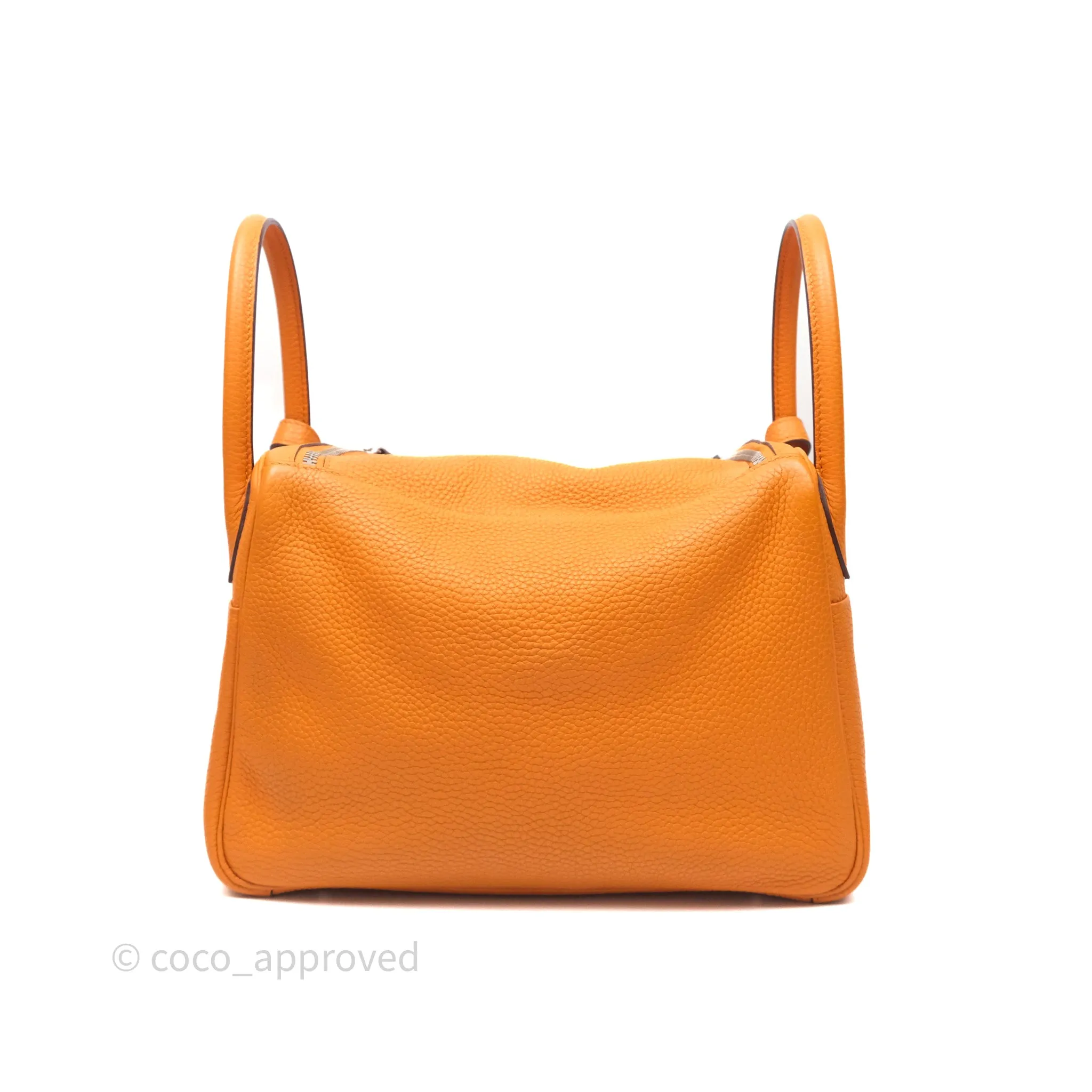 Herms Lindy 30 Abricot I9 Clemence Palladium Hardware