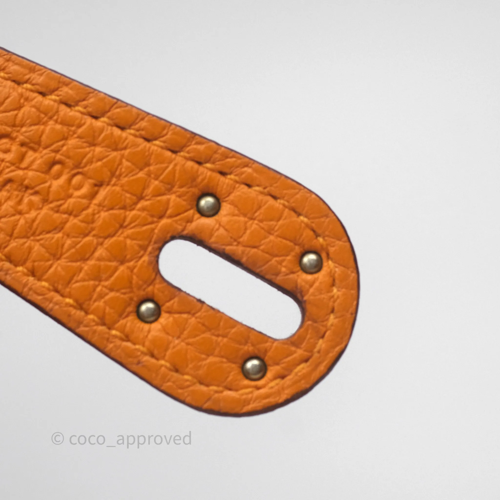 Herms Lindy 30 Abricot I9 Clemence Palladium Hardware