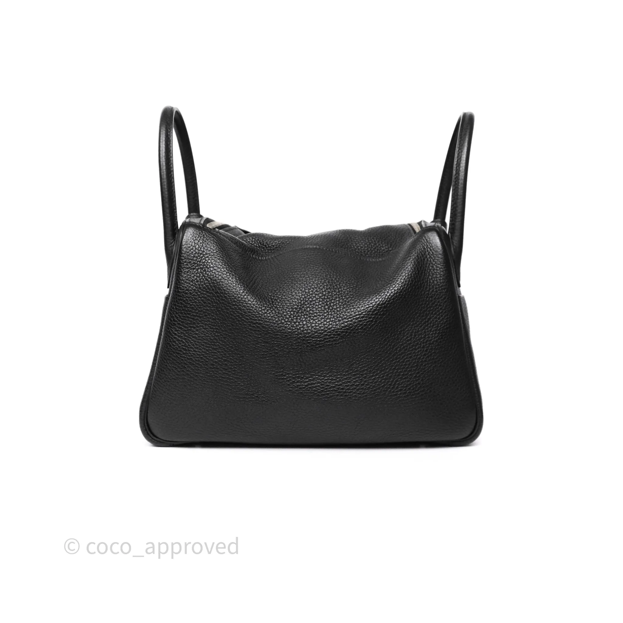 Herms Lindy 30 Black Clemence Palladium Hardware