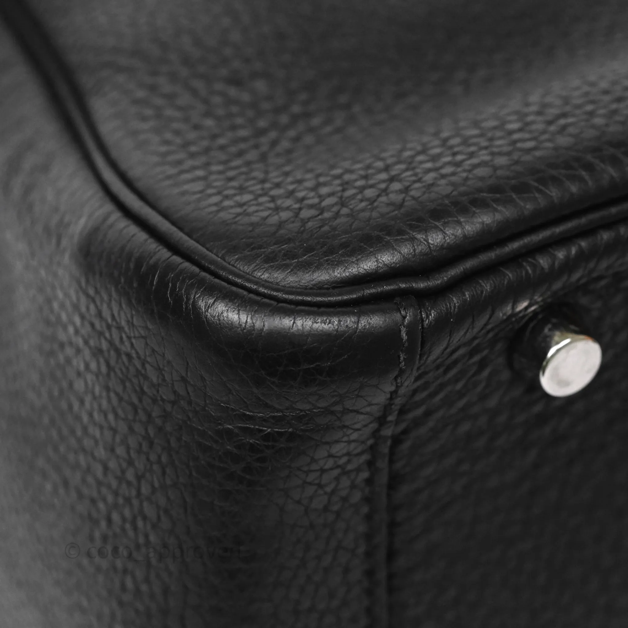 Herms Lindy 30 Black Clemence Palladium Hardware