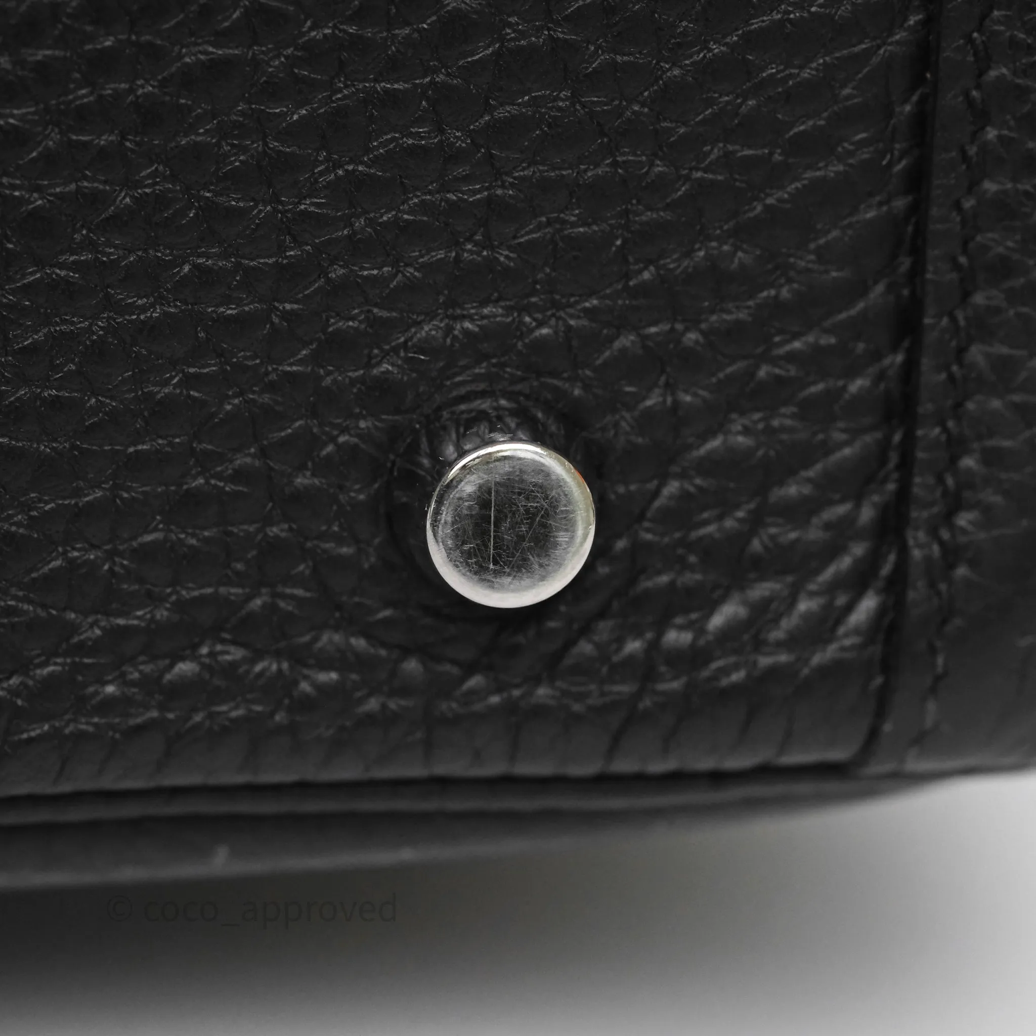 Herms Lindy 30 Black Clemence Palladium Hardware