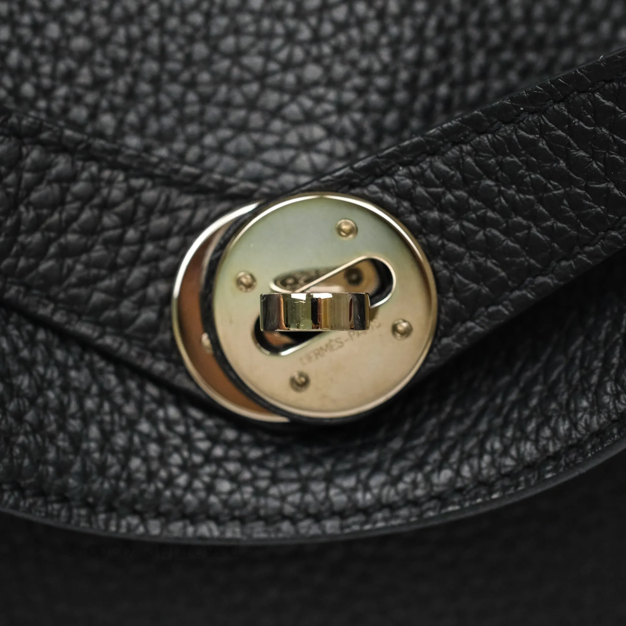 Herms Lindy 30 Black Clemence Palladium Hardware