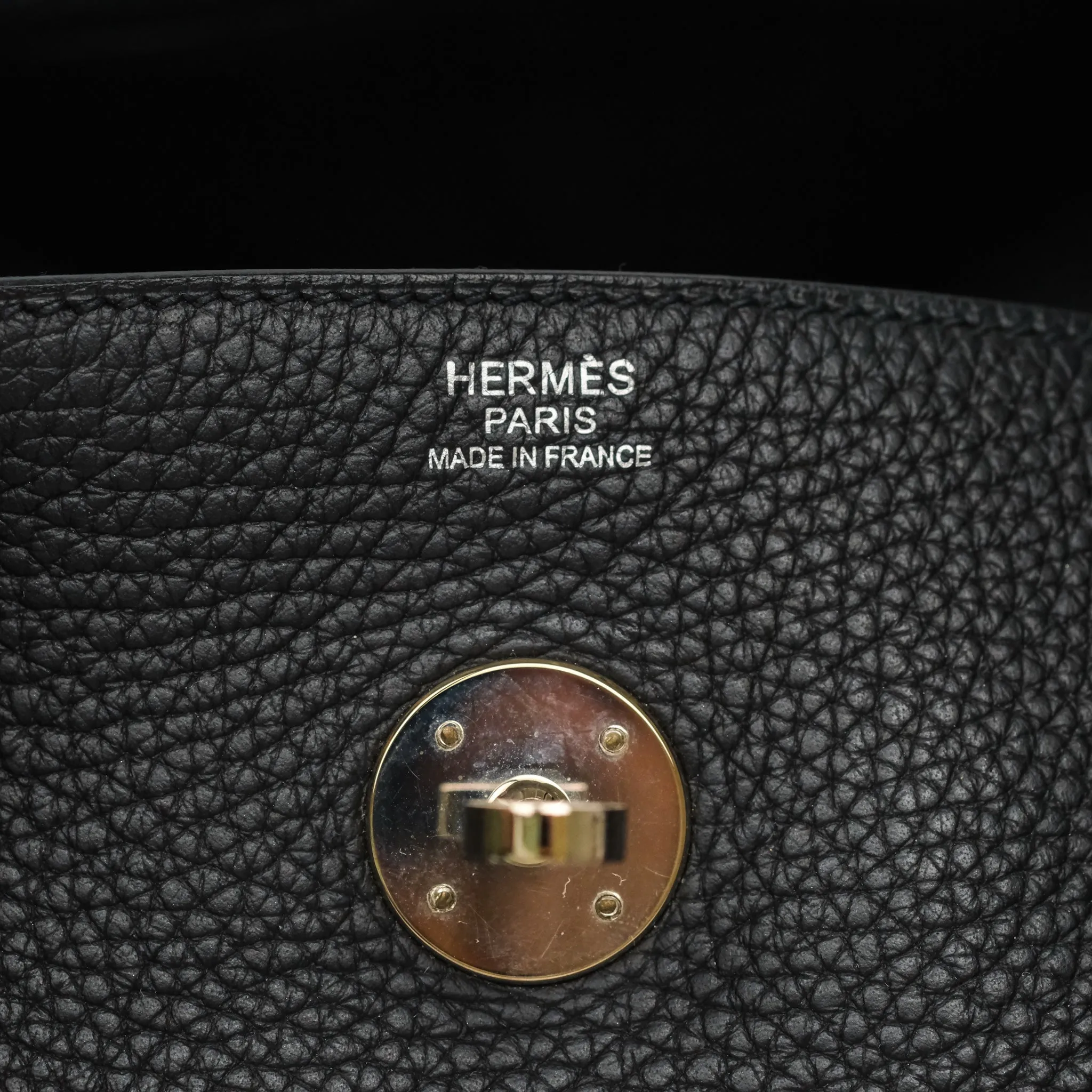 Herms Lindy 30 Black Clemence Palladium Hardware