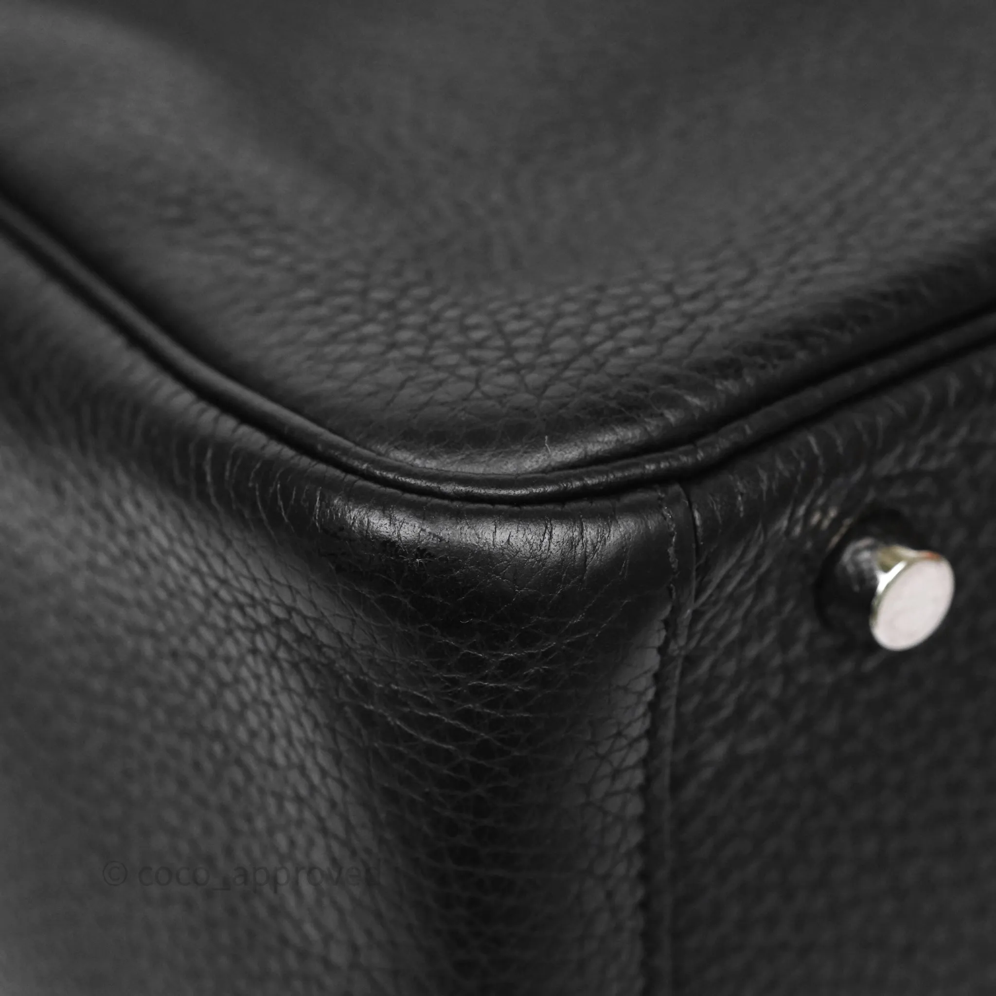 Herms Lindy 30 Black Clemence Palladium Hardware