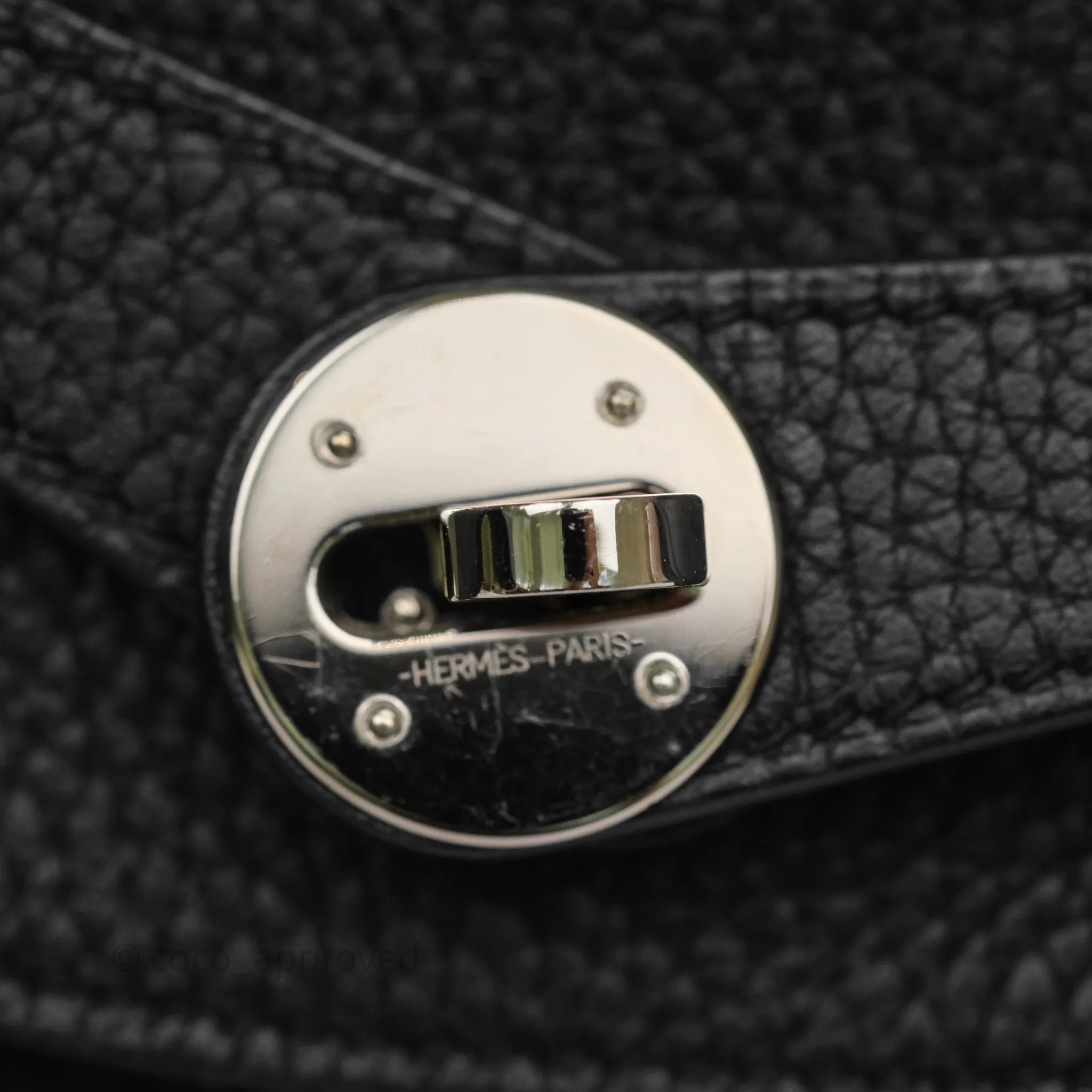 Herms Lindy 30 Black Clemence Palladium Hardware