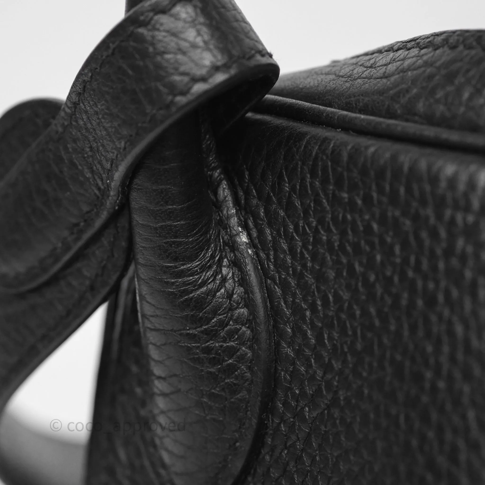 Herms Lindy 30 Black Clemence Palladium Hardware