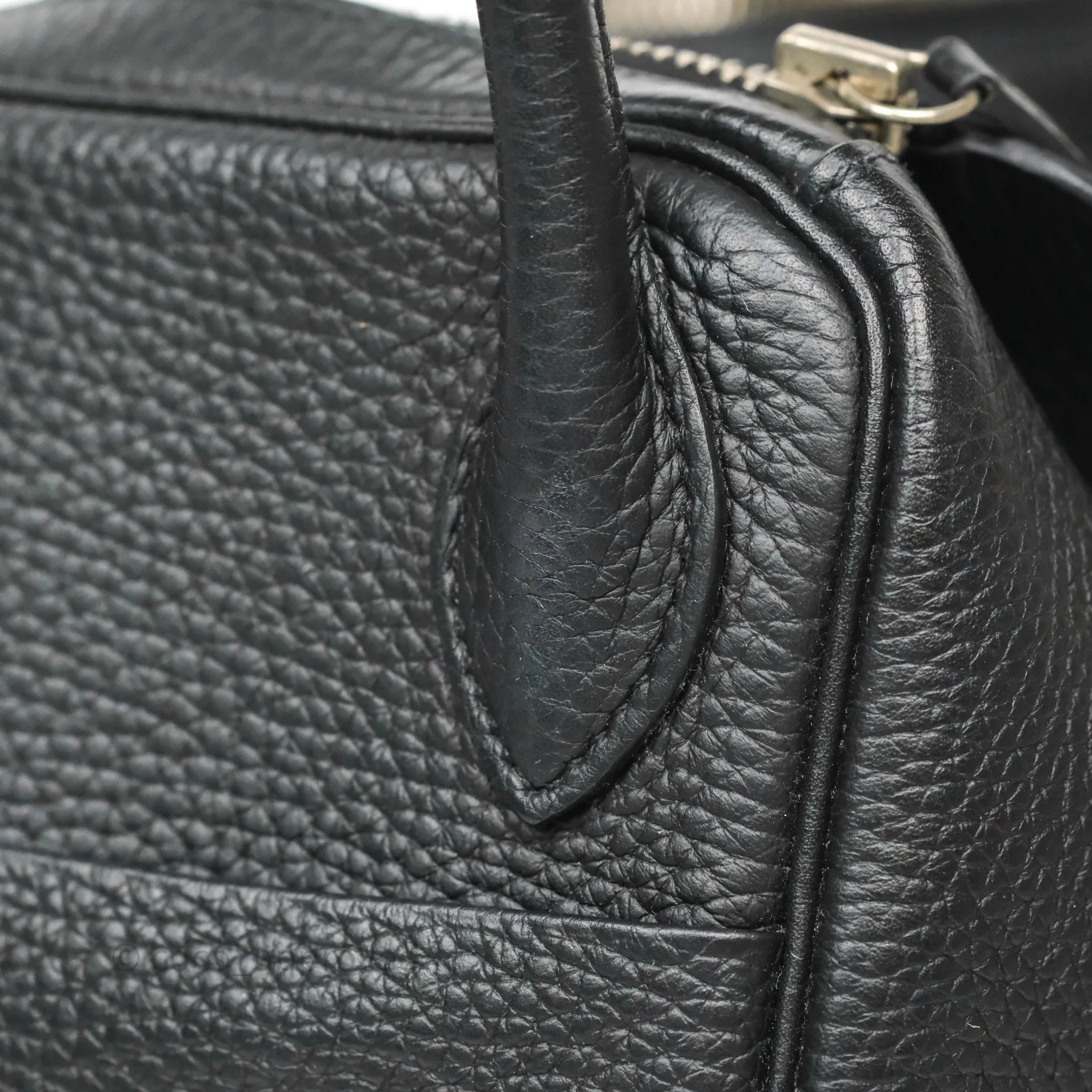 Herms Lindy 30 Black Clemence Palladium Hardware
