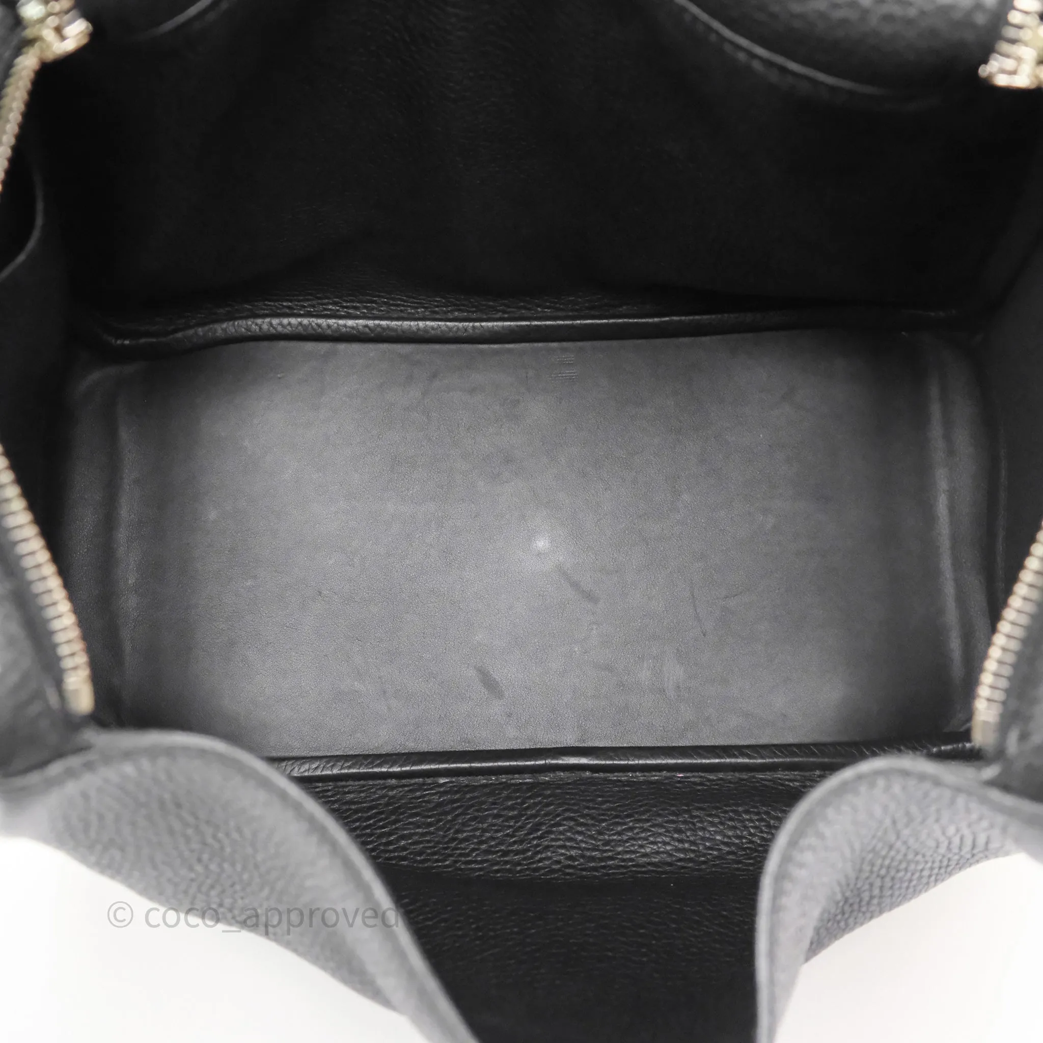 Herms Lindy 30 Black Clemence Palladium Hardware
