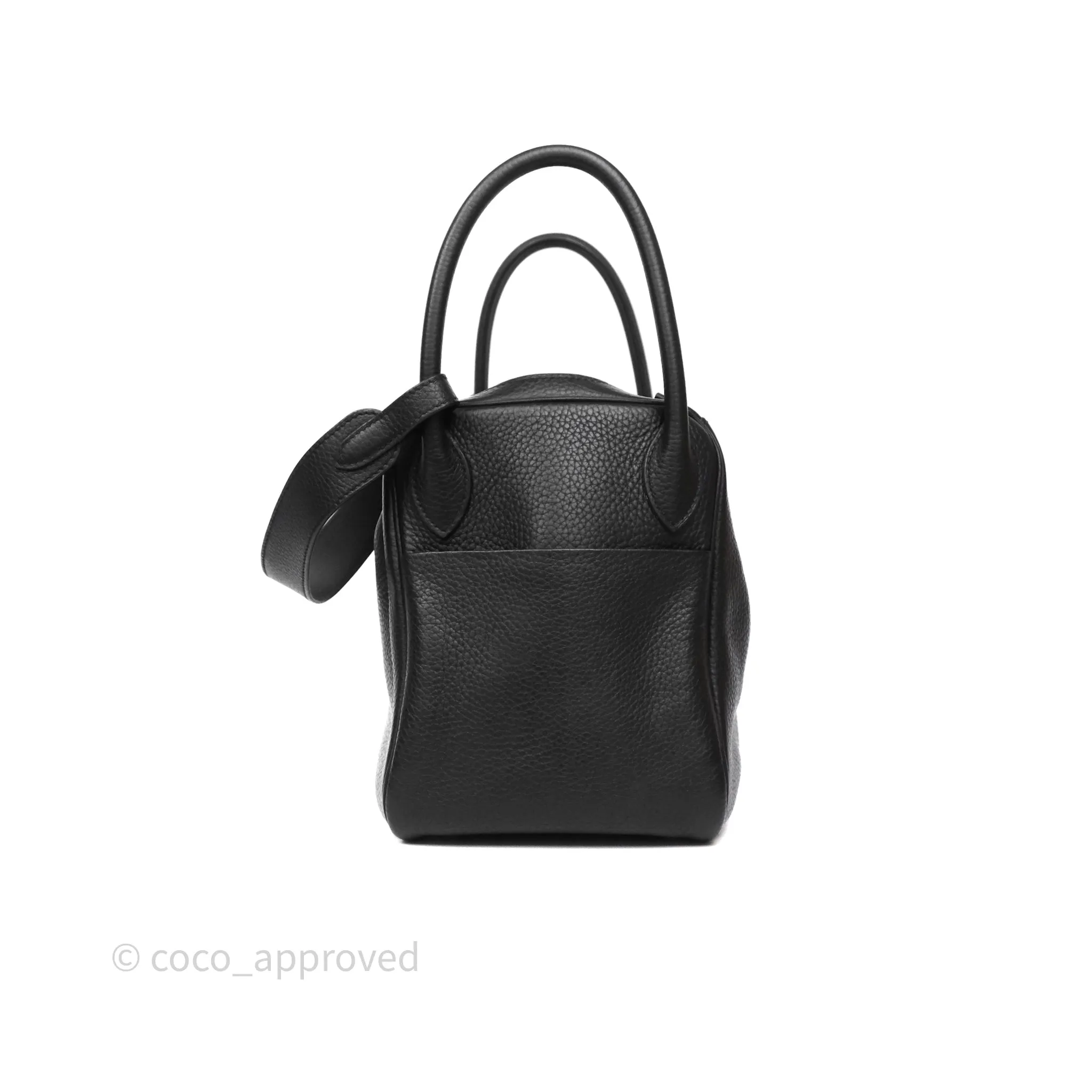 Herms Lindy 30 Black Clemence Palladium Hardware