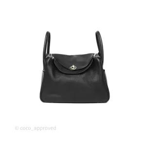 Herms Lindy 30 Black Clemence Palladium Hardware