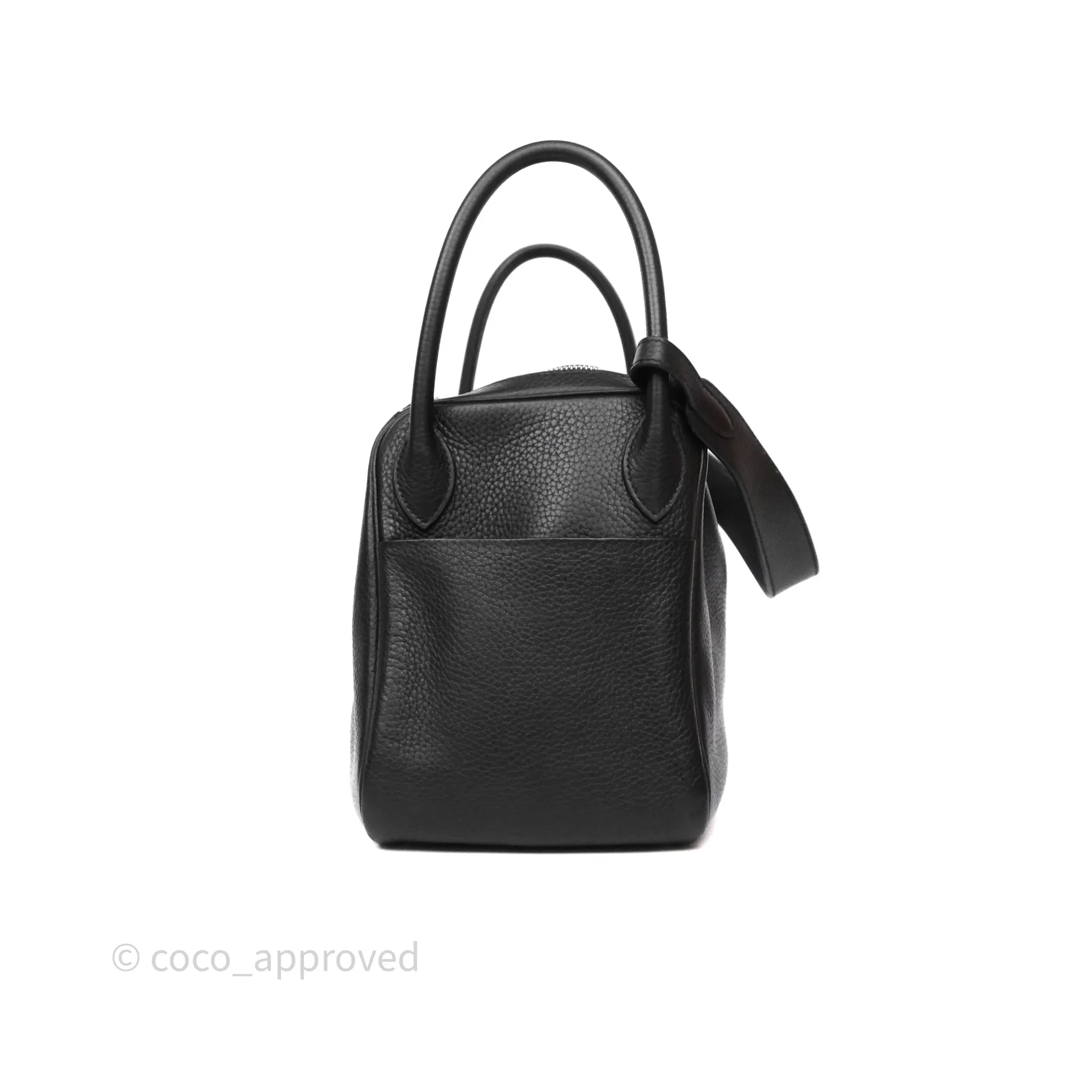 Herms Lindy 30 Black Clemence Palladium Hardware
