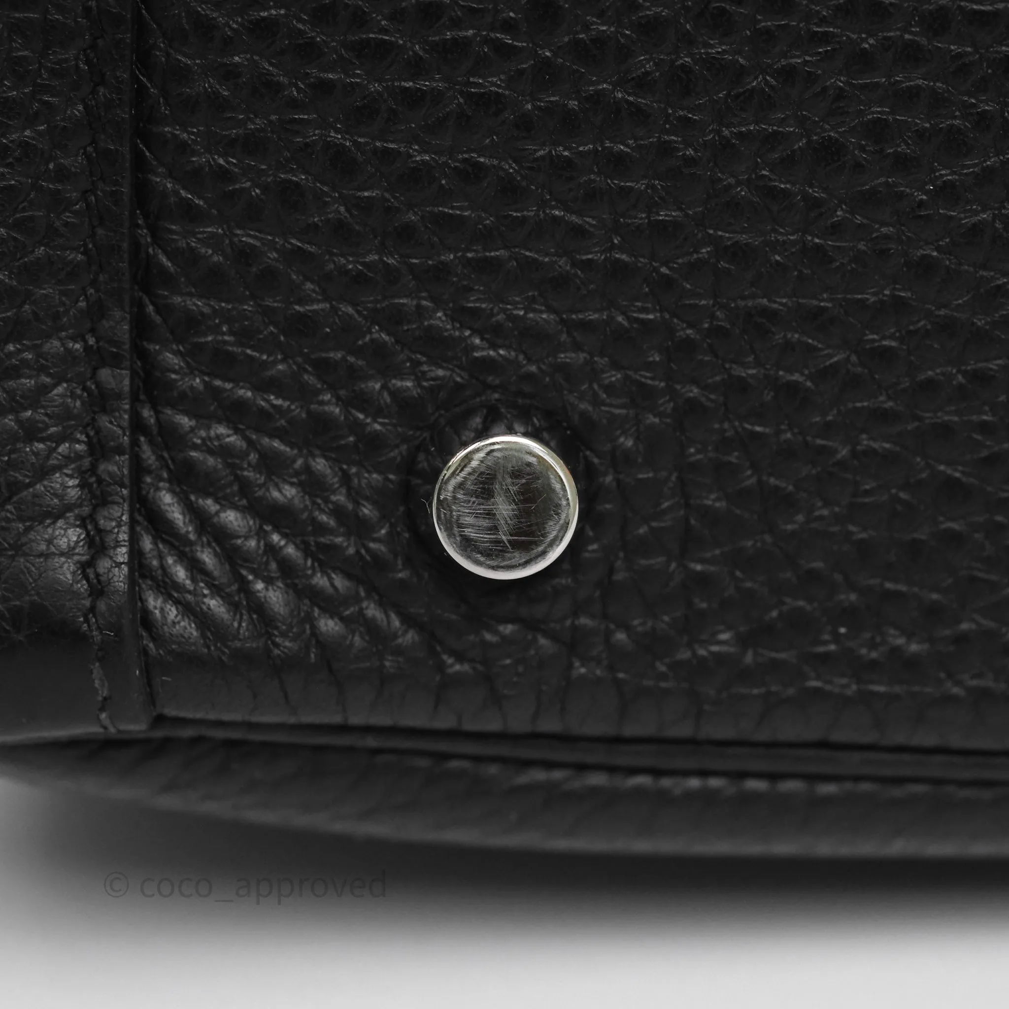 Herms Lindy 30 Black Clemence Palladium Hardware