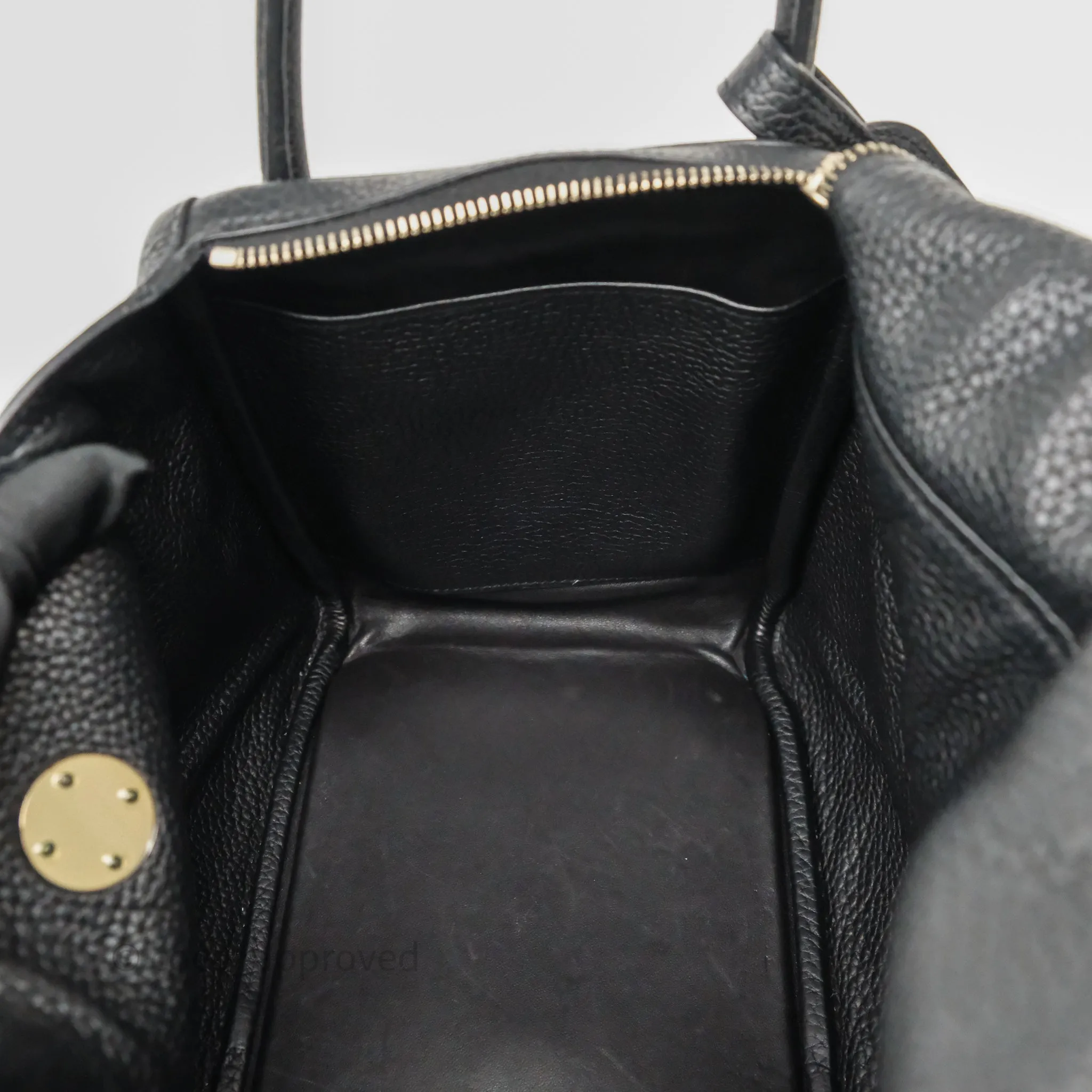 Herms Lindy 30 Black Clemence Palladium Hardware