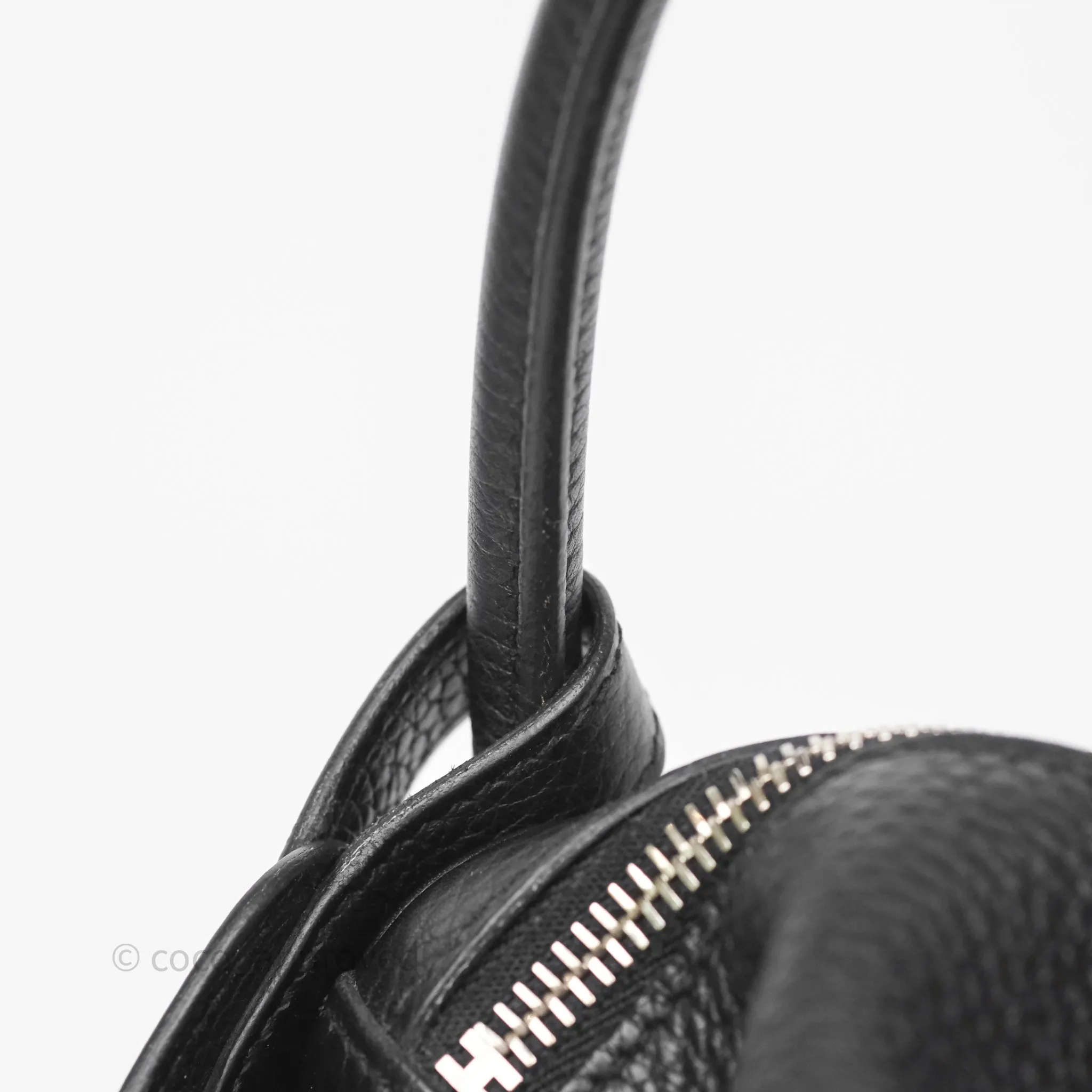 Herms Lindy 30 Black Clemence Palladium Hardware