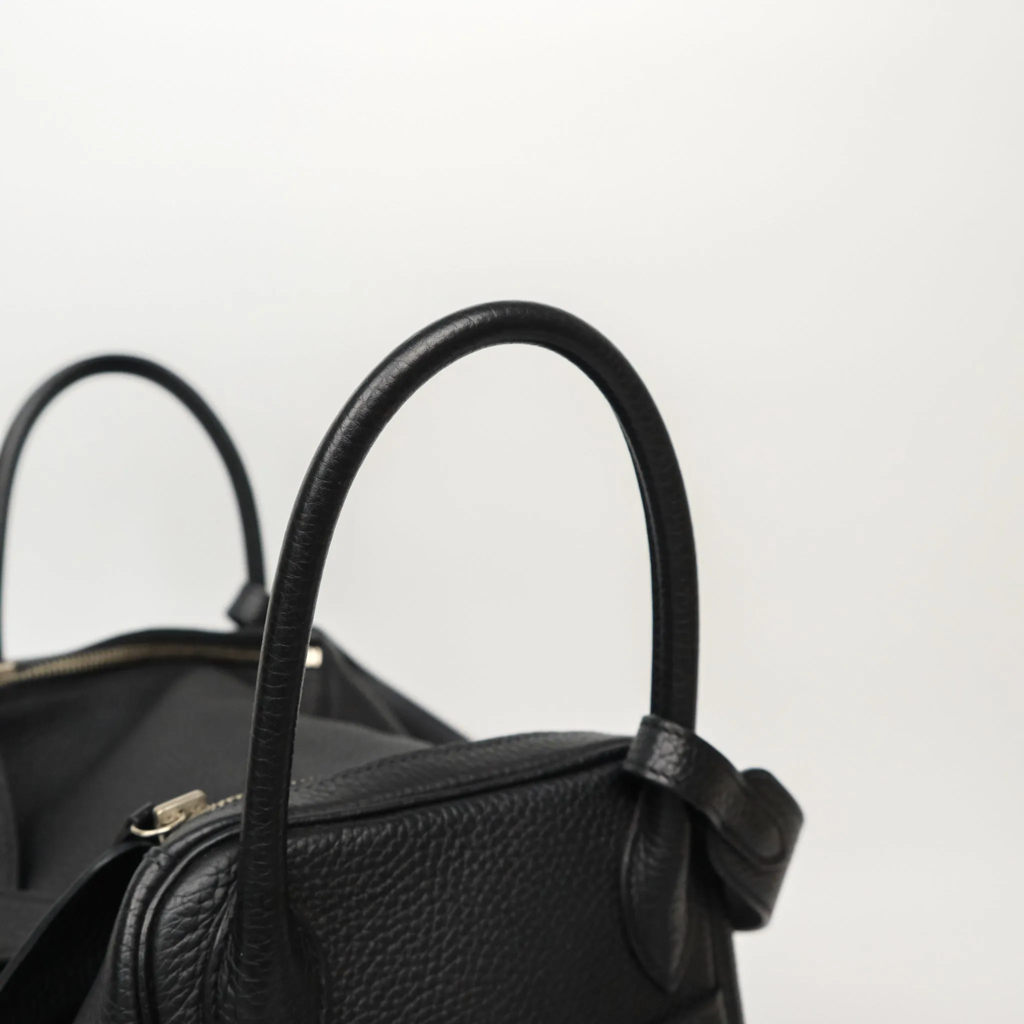 Herms Lindy 30 Black Clemence Palladium Hardware