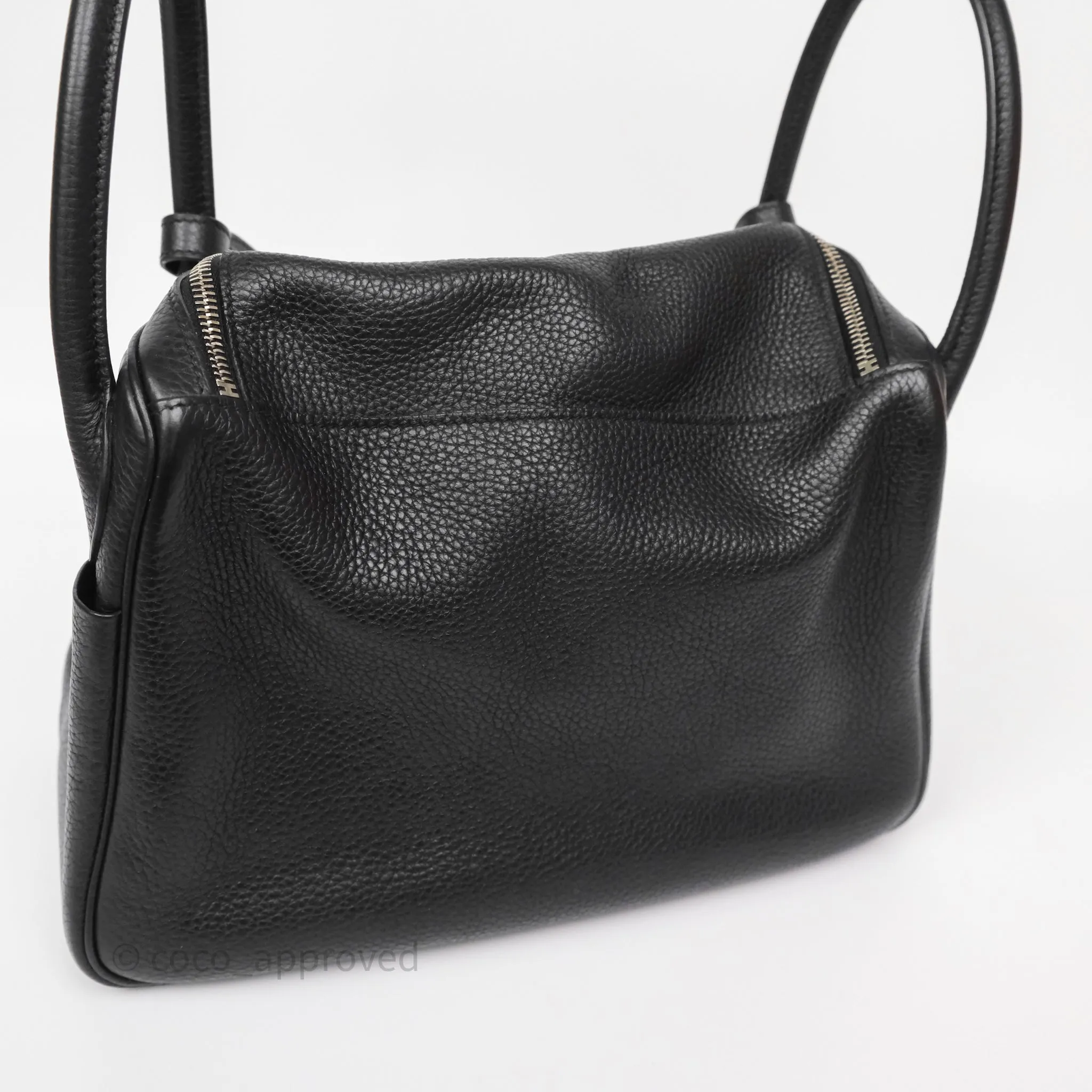 Herms Lindy 30 Black Clemence Palladium Hardware