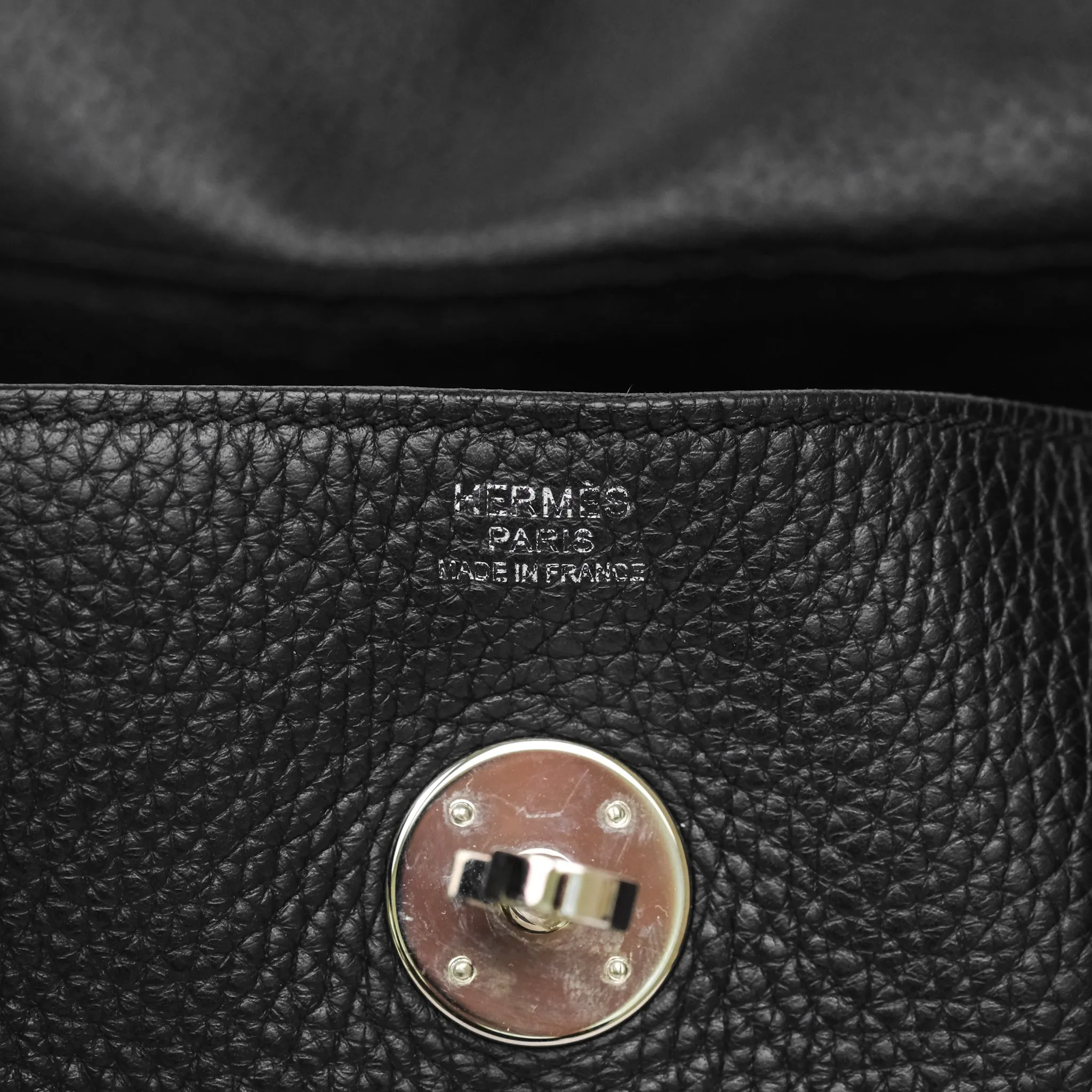 Herms Lindy 30 Black Clemence Palladium Hardware