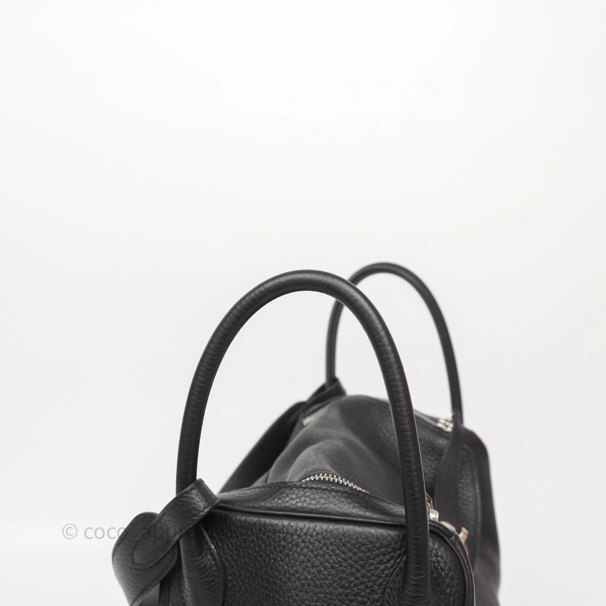Herms Lindy 30 Black Clemence Palladium Hardware