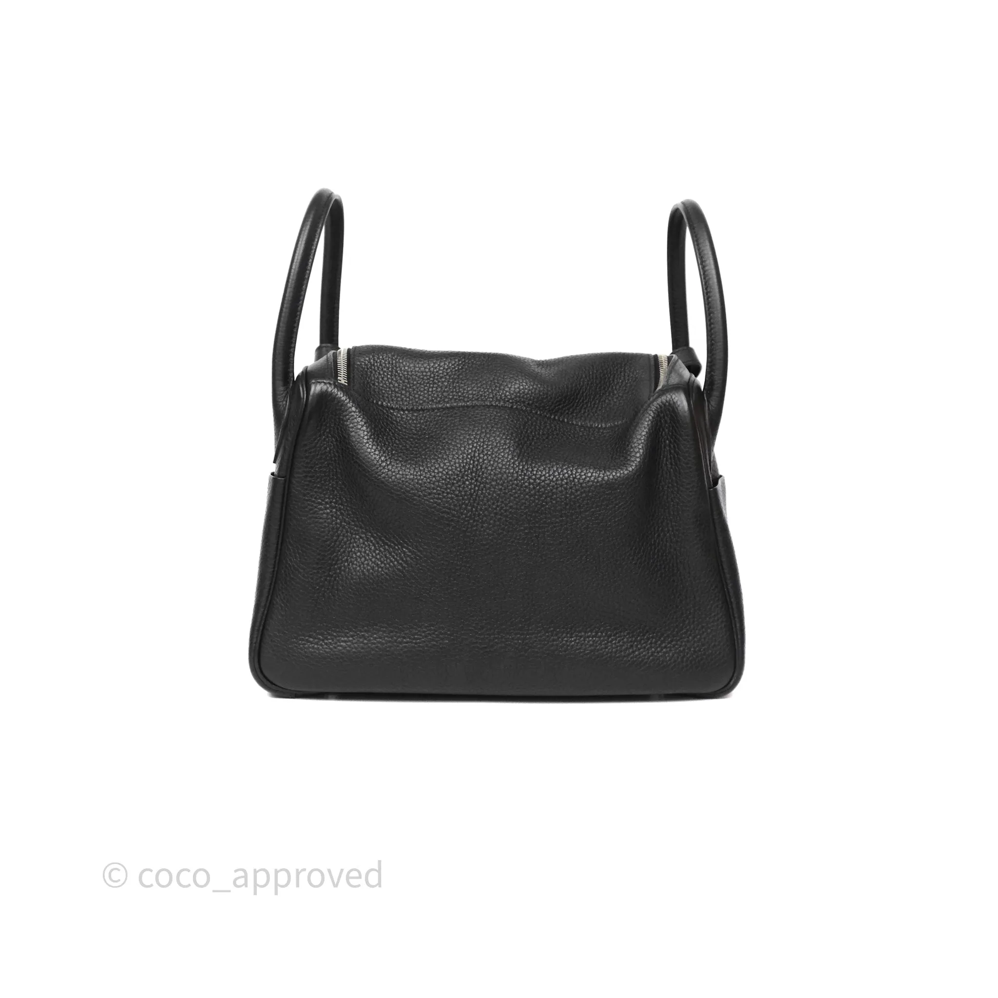 Herms Lindy 30 Black Clemence Palladium Hardware
