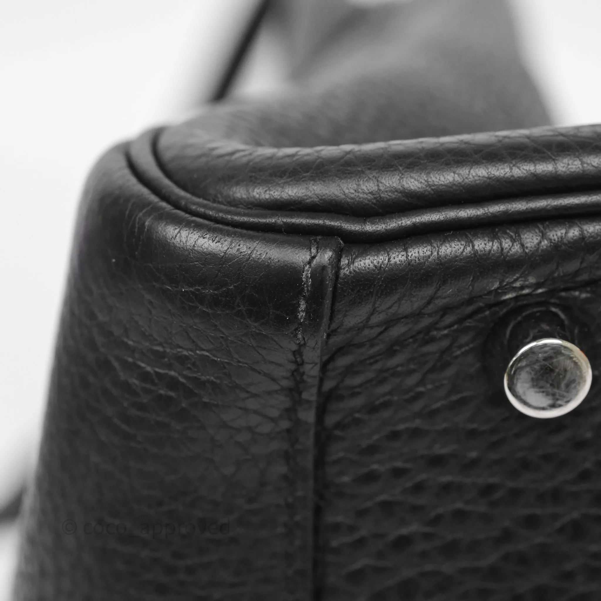 Herms Lindy 30 Black Clemence Palladium Hardware