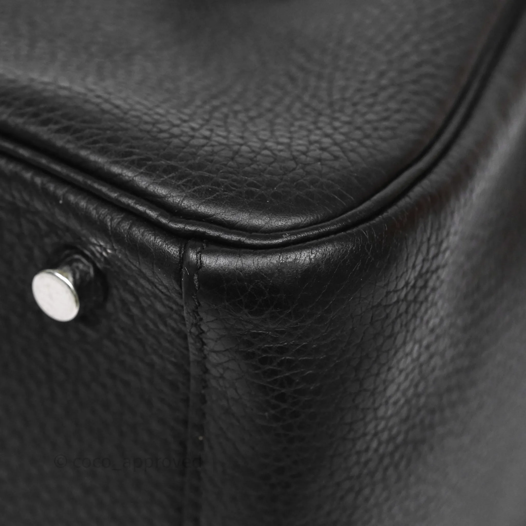 Herms Lindy 30 Black Clemence Palladium Hardware