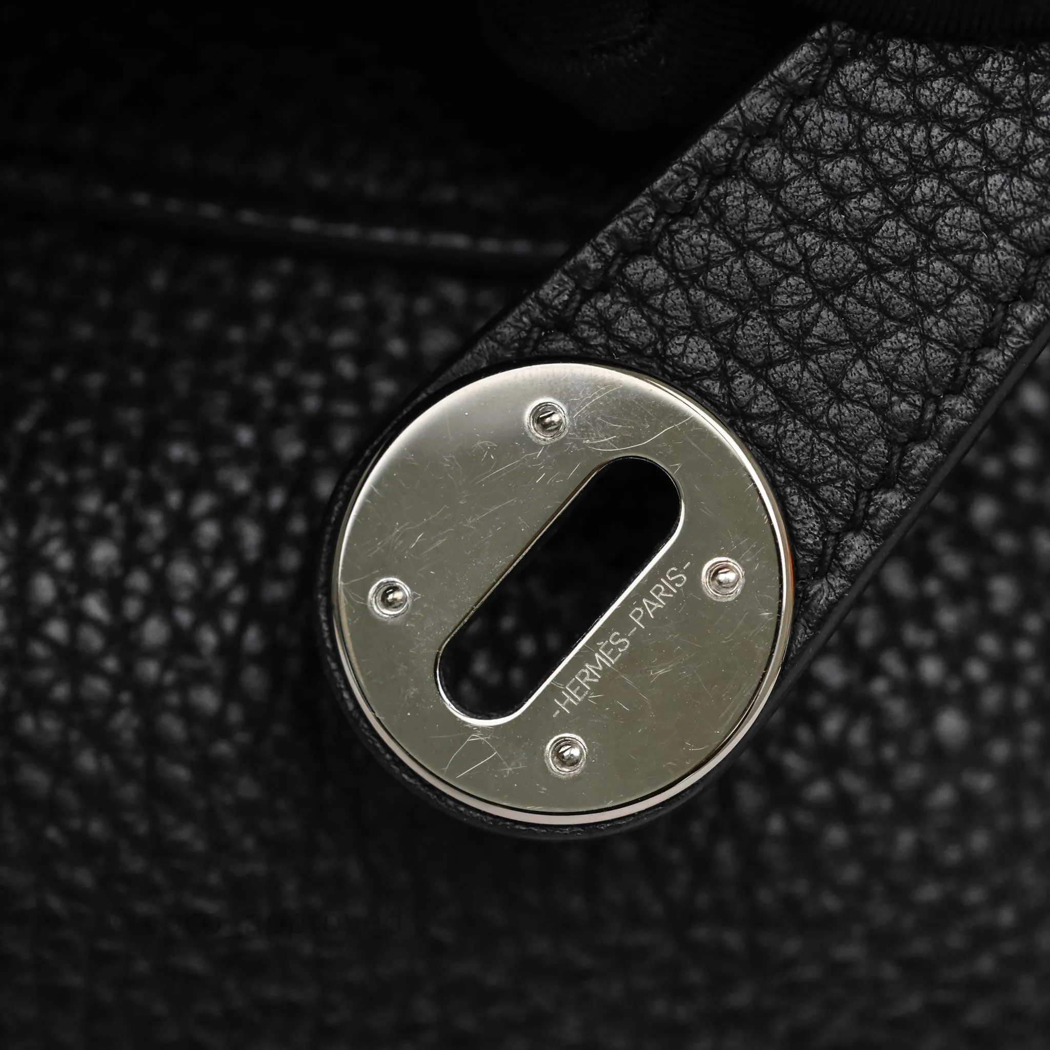 Herms Lindy 30 Black Clemence Palladium Hardware