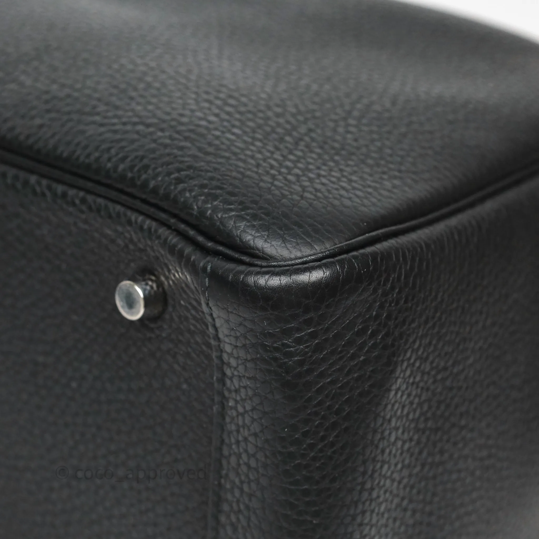 Herms Lindy 30 Black Clemence Palladium Hardware