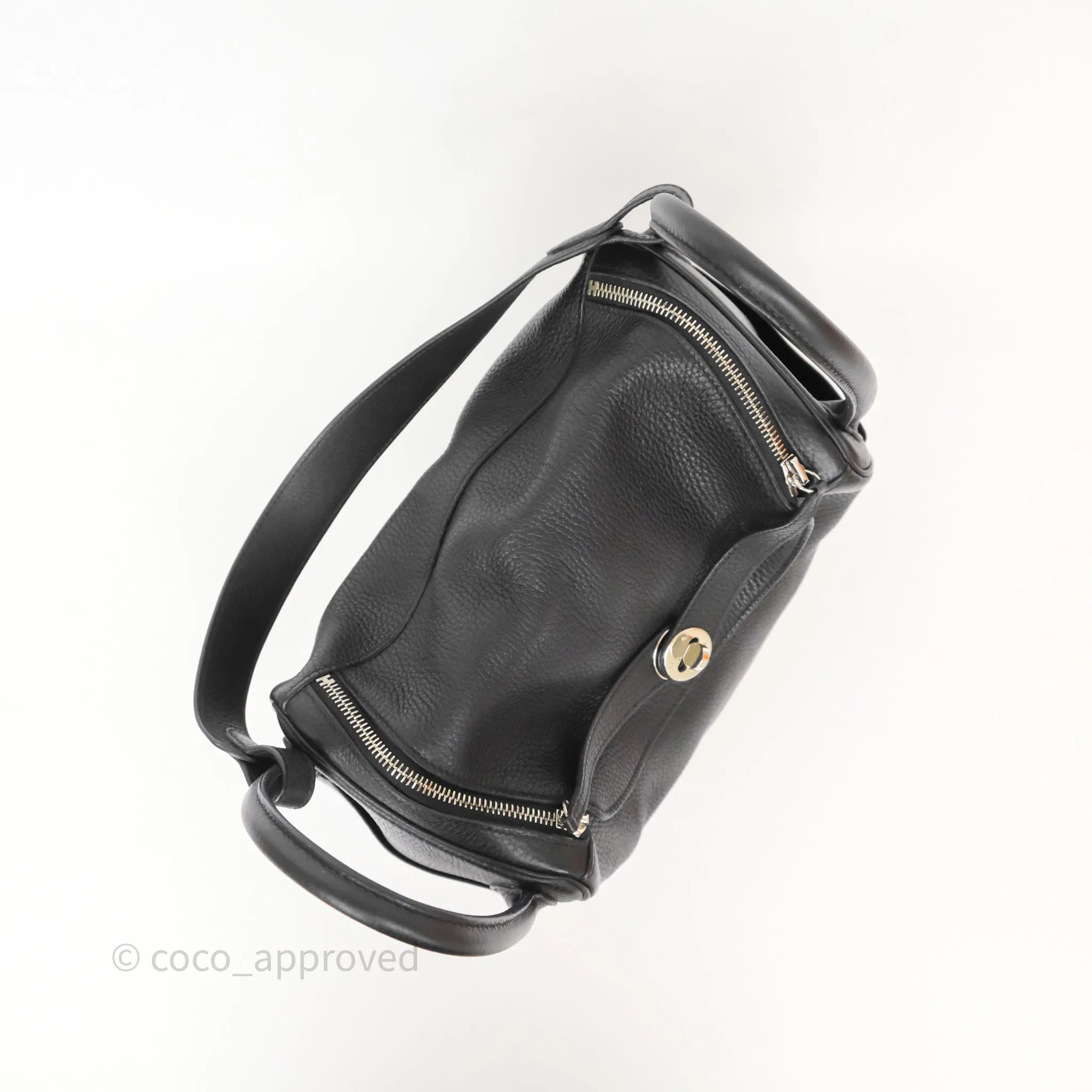 Herms Lindy 30 Black Clemence Palladium Hardware