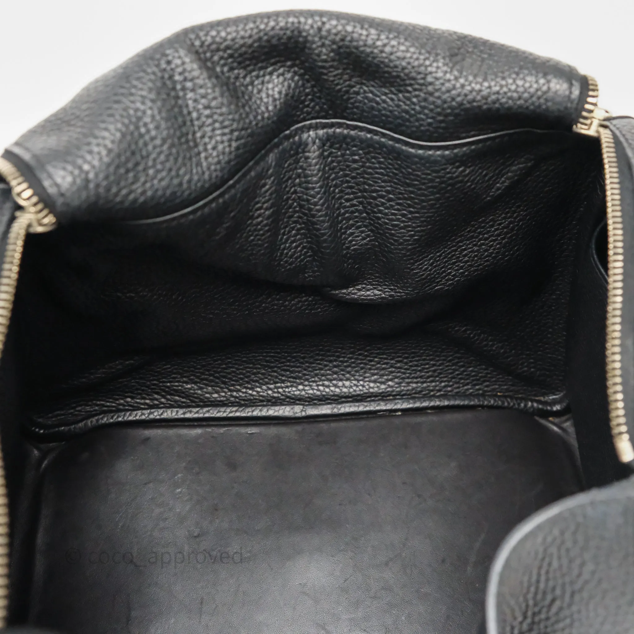 Herms Lindy 30 Black Clemence Palladium Hardware