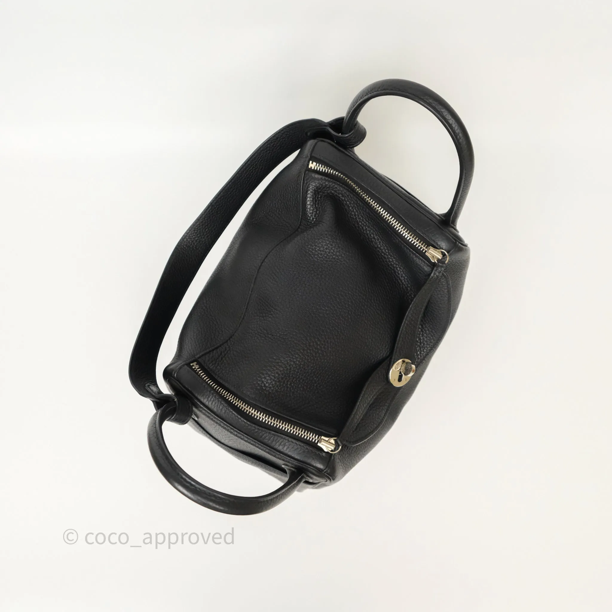 Herms Lindy 30 Black Clemence Palladium Hardware