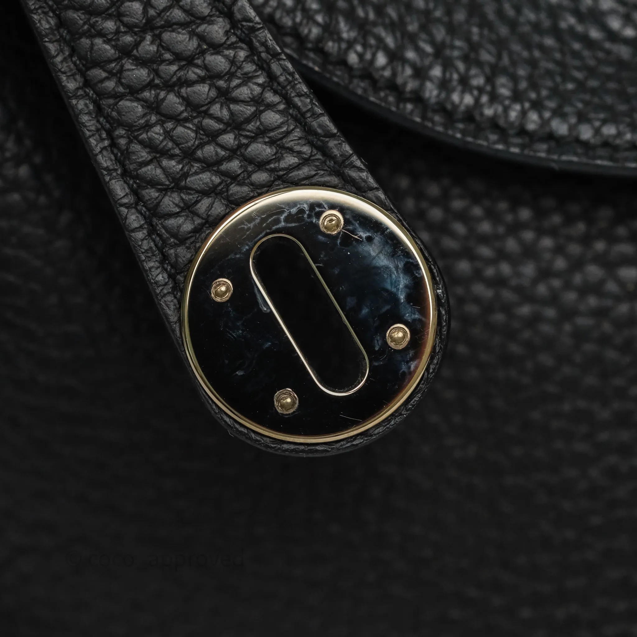 Herms Lindy 30 Black Clemence Palladium Hardware