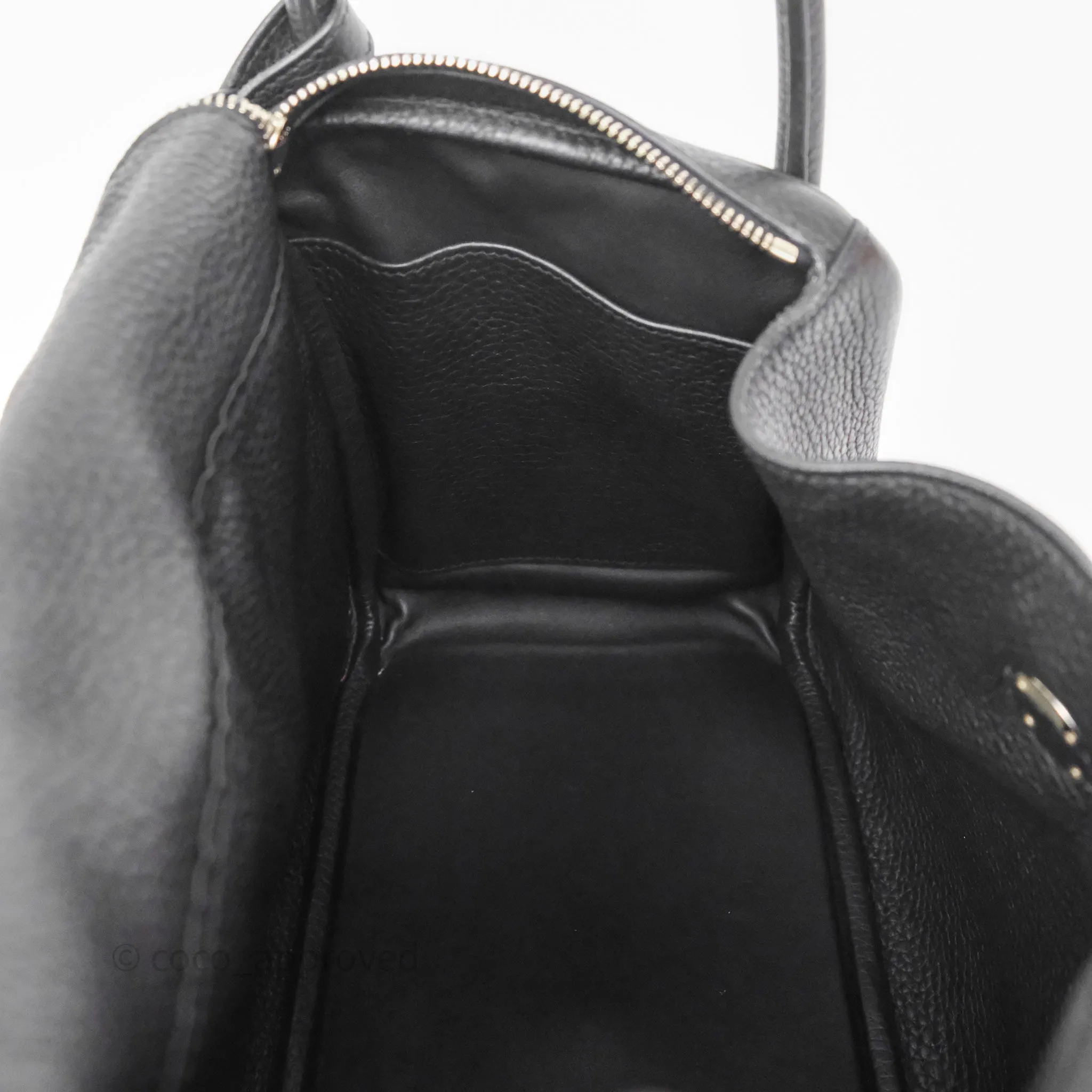 Herms Lindy 30 Black Clemence Palladium Hardware