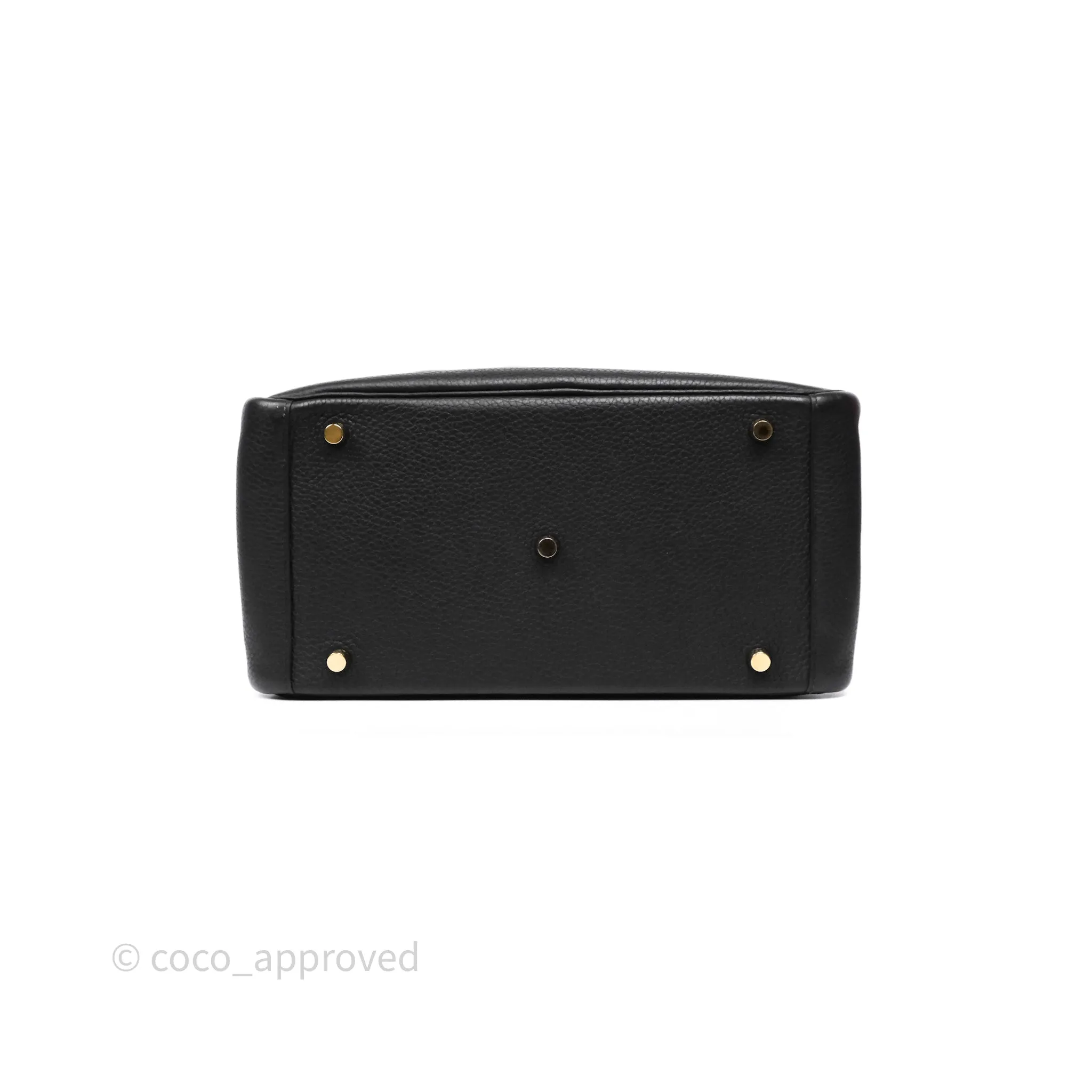 Herms Lindy 30 Black Noir 89 Clemence Gold Hardware