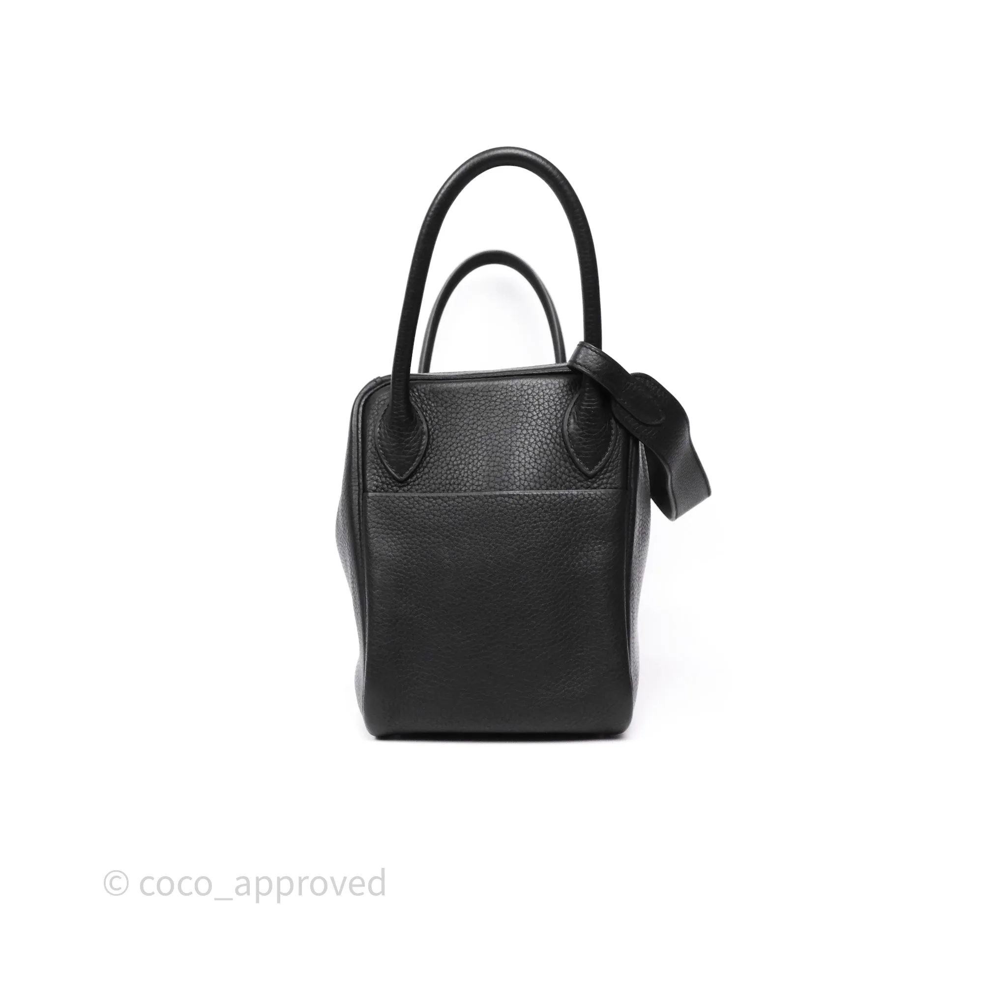 Herms Lindy 30 Black Noir 89 Clemence Gold Hardware