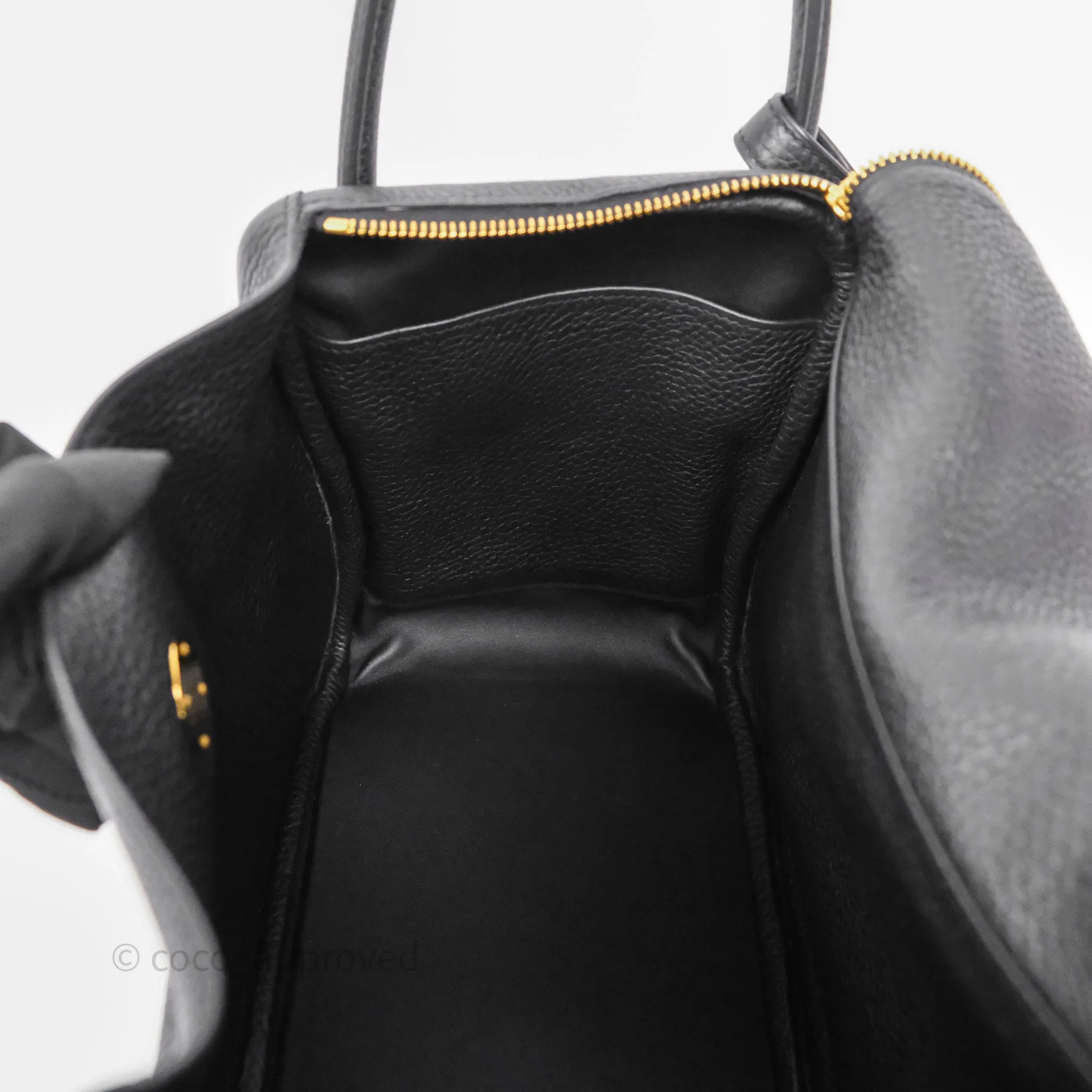 Herms Lindy 30 Black Noir 89 Clemence Gold Hardware