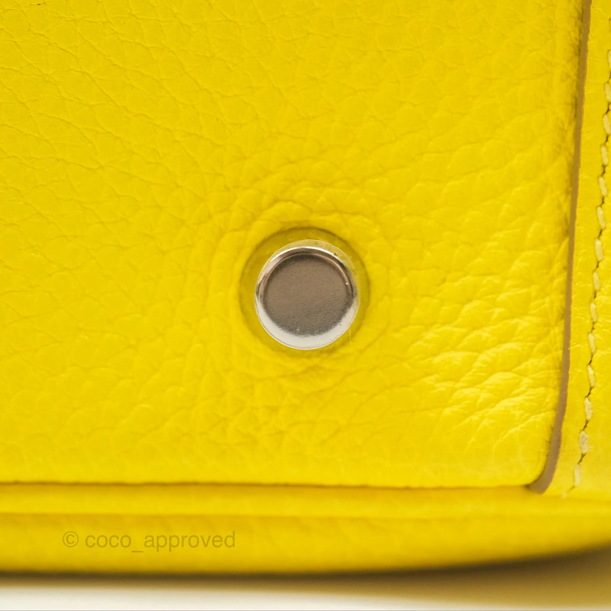 Herms Lindy 30 Celemence Lime 9R Palladium Hardware