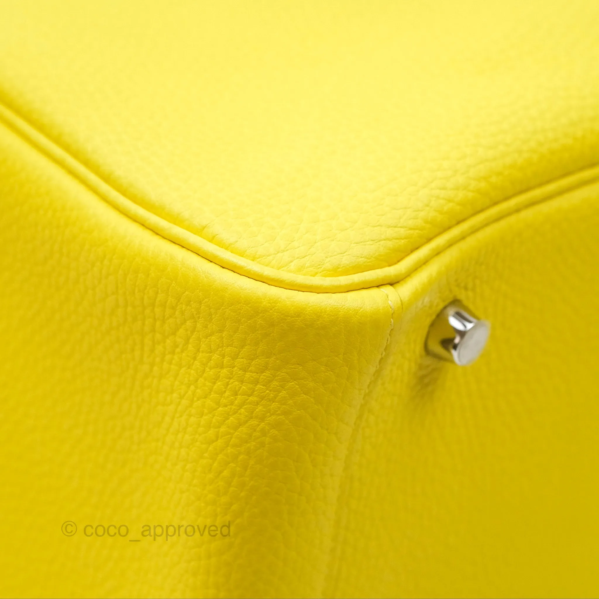 Herms Lindy 30 Celemence Lime 9R Palladium Hardware