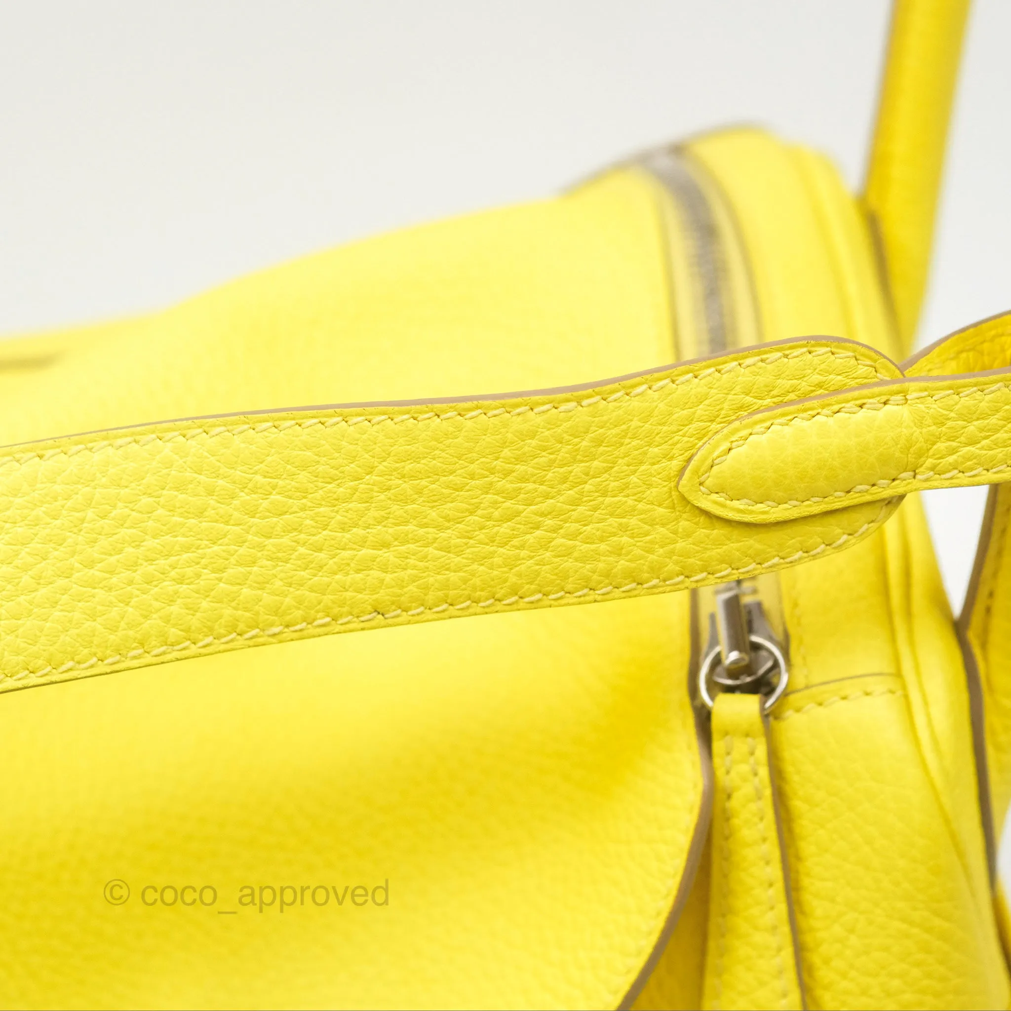 Herms Lindy 30 Celemence Lime 9R Palladium Hardware